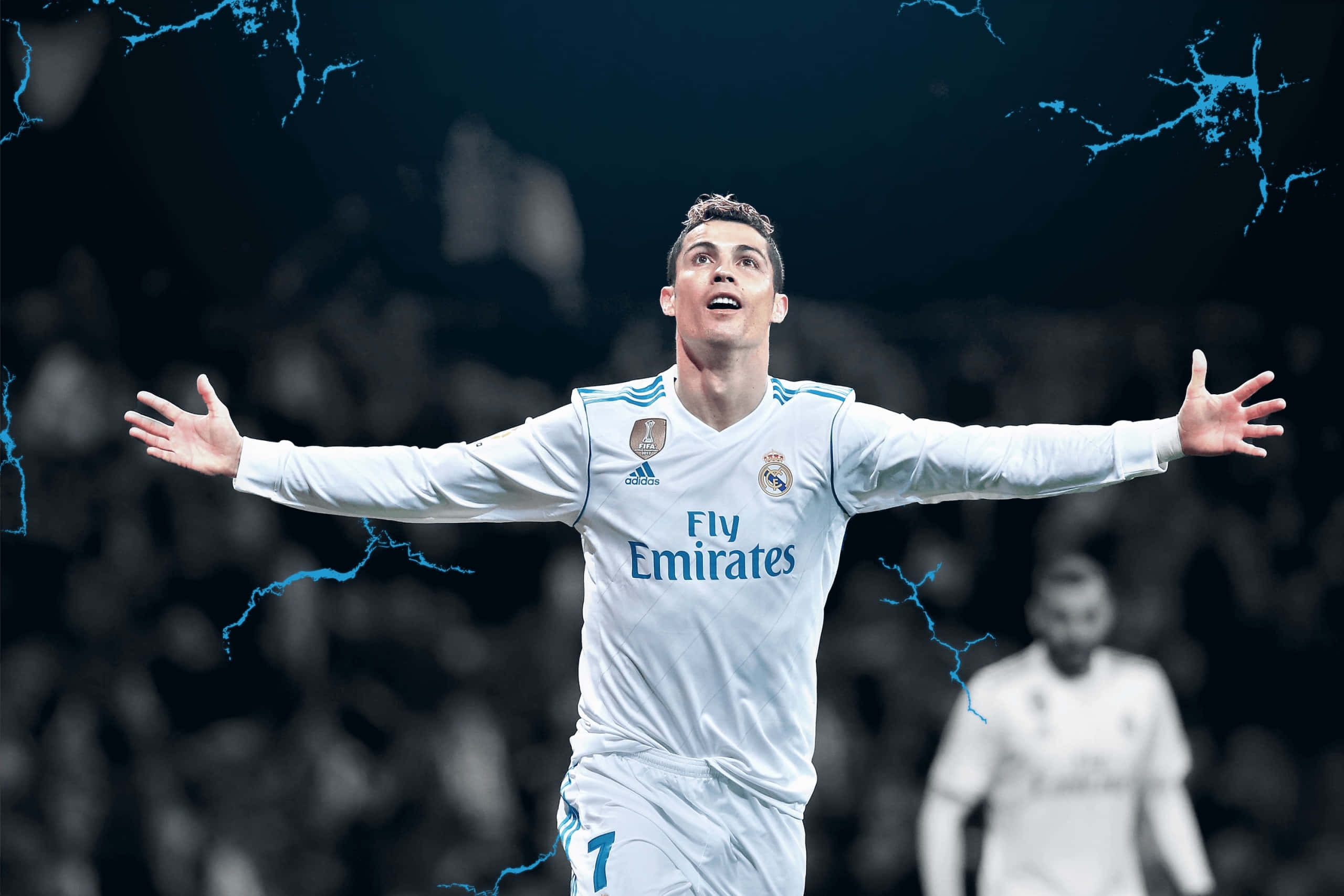 Cristiano Ronaldo en acción en el campo de fútbol Fondos de pantalla