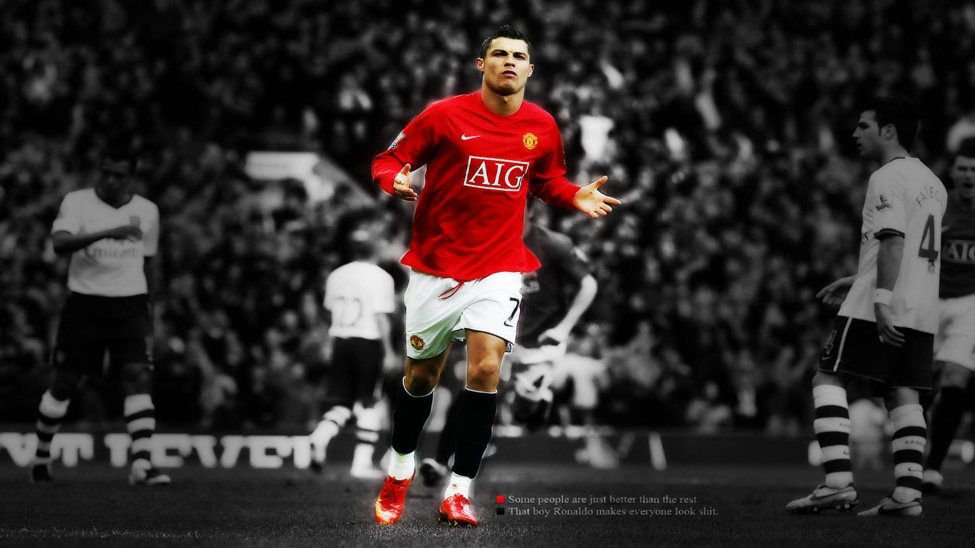 Cristiano Ronaldo en sus días con el Manchester United. Fondos de pantalla