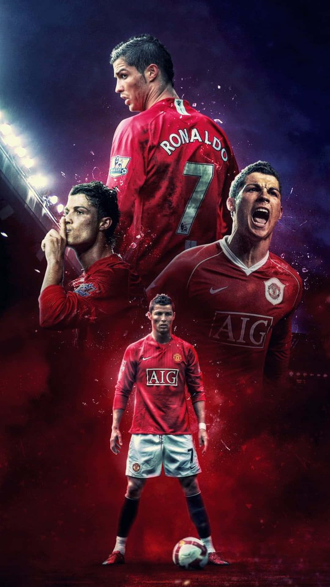 Cristiano Ronaldo irradiando intensidad en el campo Fondos de pantalla