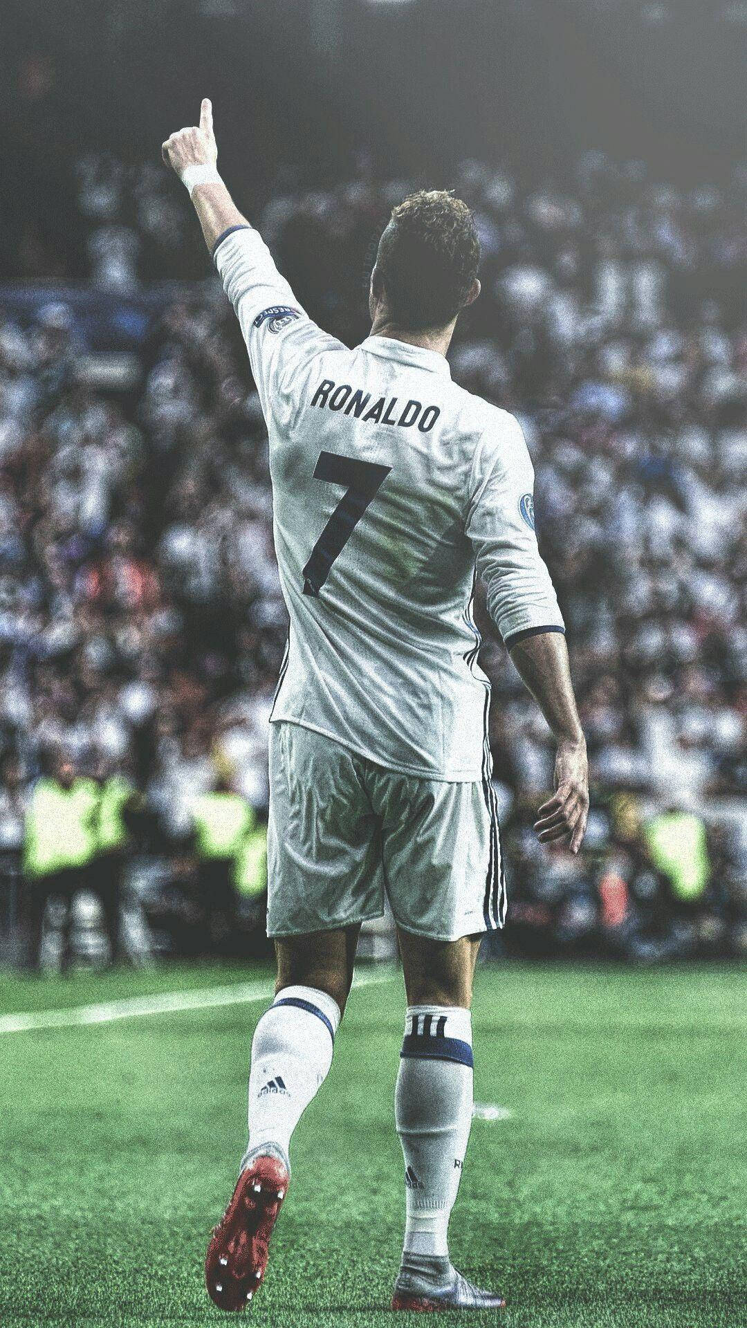 Cristiano Ronaldo señalando hacia arriba para iPhone Fondos de pantalla