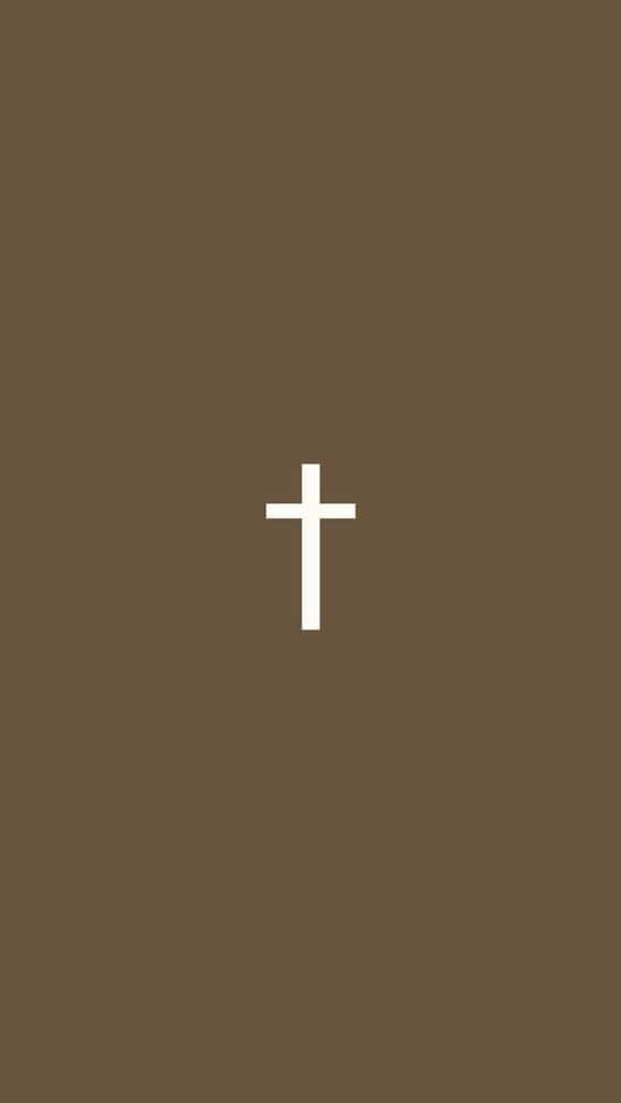 Cruz de Jesús Estética Minimalista Marrón Fondos de pantalla