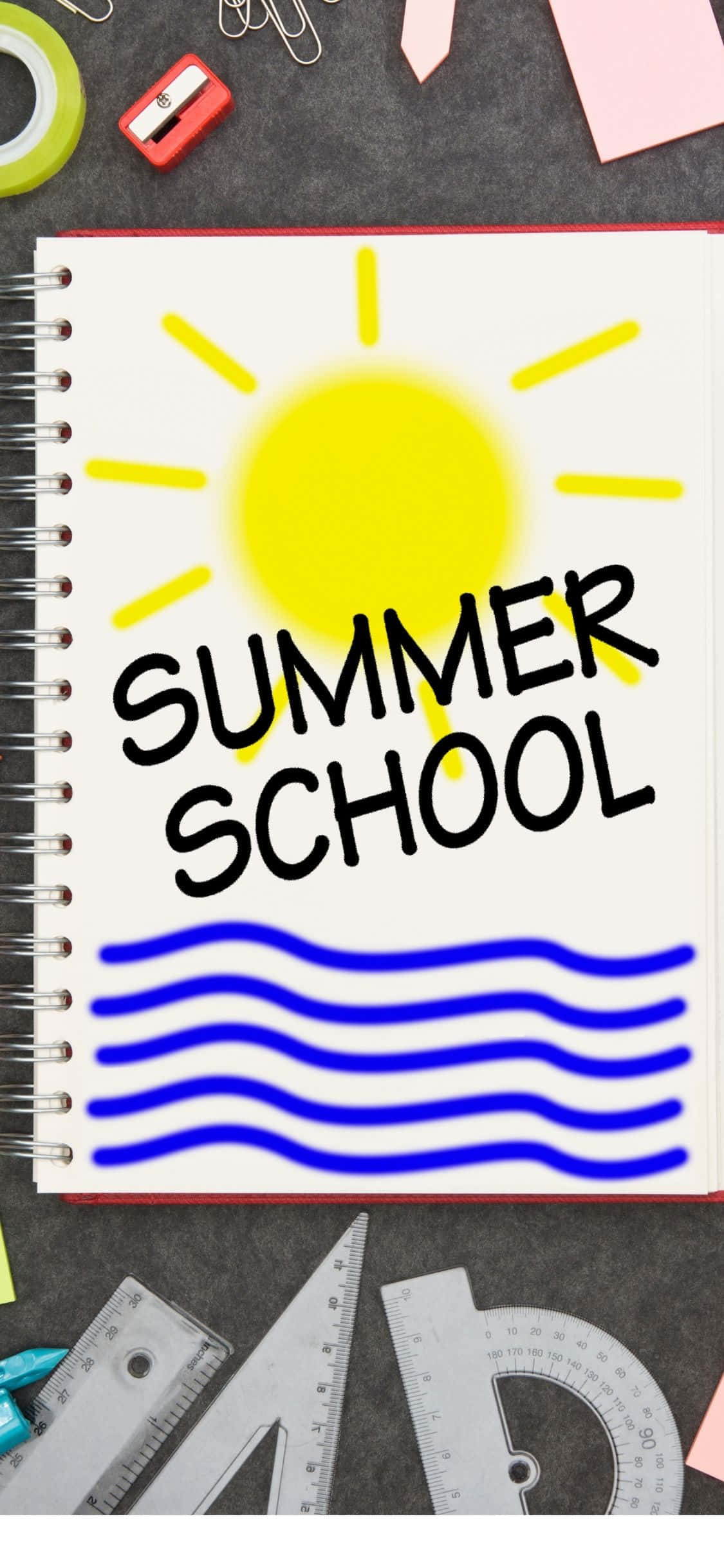Cuaderno Escolar Fondo de Verano para iPhone X Fondos de pantalla