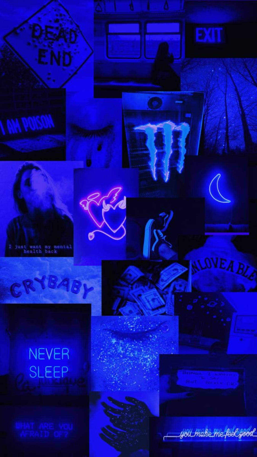 Cuarto Azul Oscuro para iPhone Fondos de pantalla