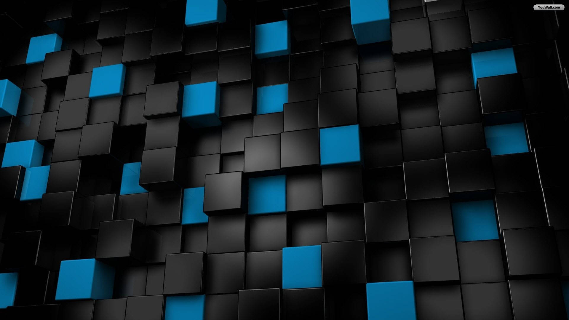 Cubos Azules y Negros Geniales Fondos de pantalla