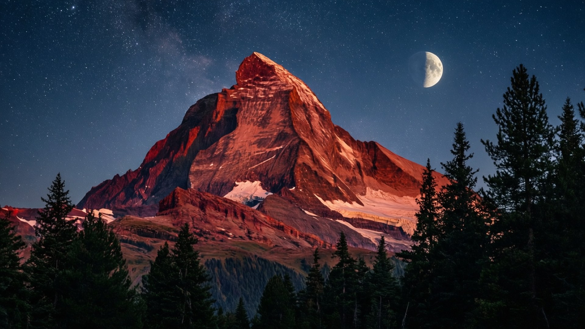 Cumbre Roja Estrellada Fondos de pantalla