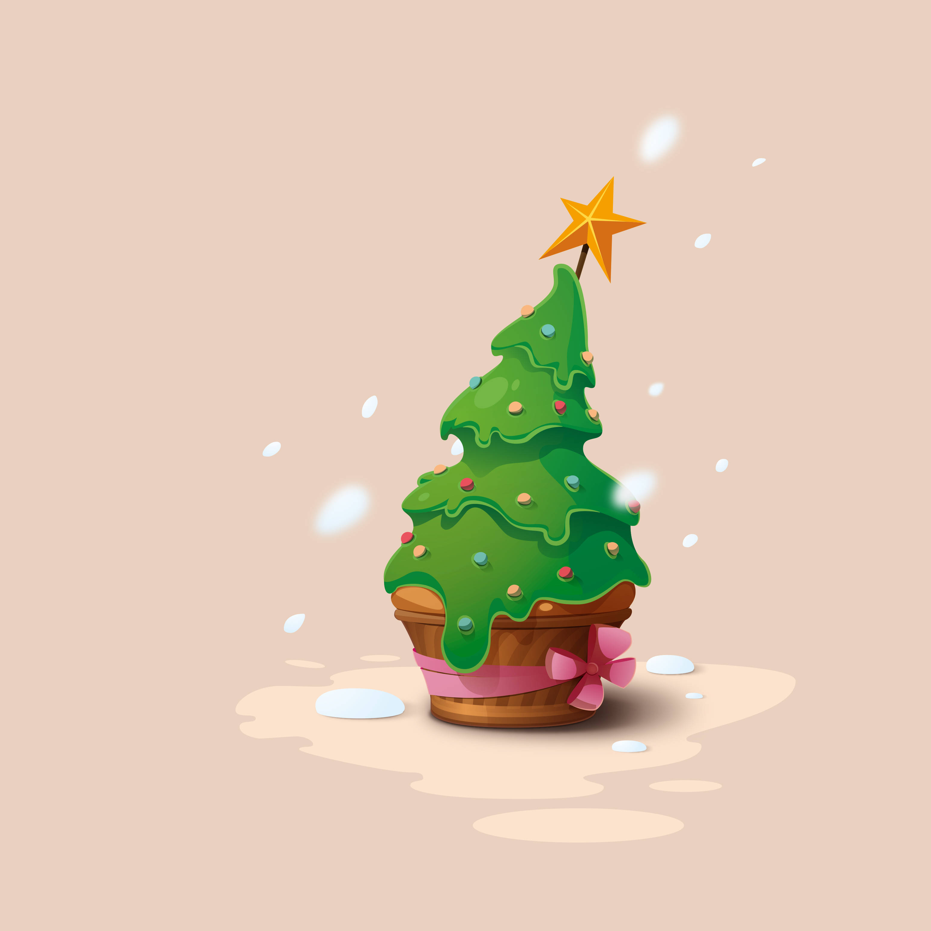 Cupcake de Árbol de Navidad Festivo Fondos de pantalla