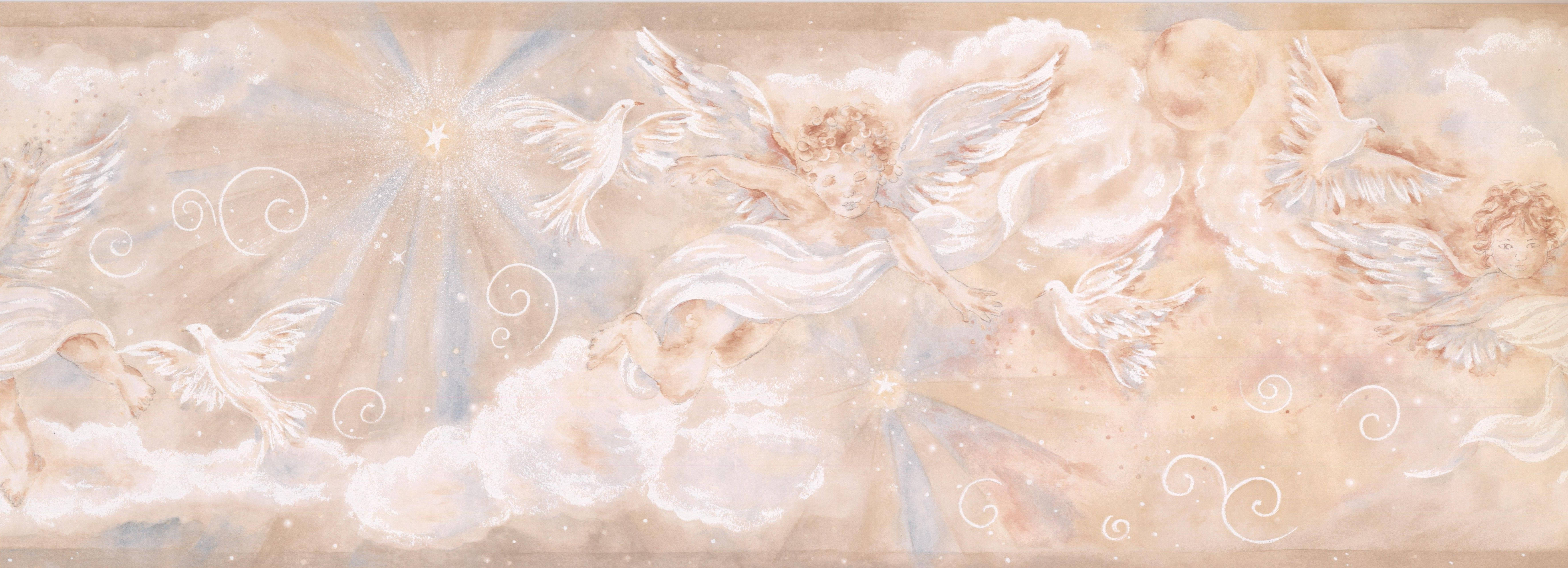Cupidos y Palomas Estética Beige Fondos de pantalla
