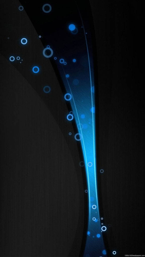 Curvas y burbujas azules de Android en fondo oscuro Fondos de pantalla
