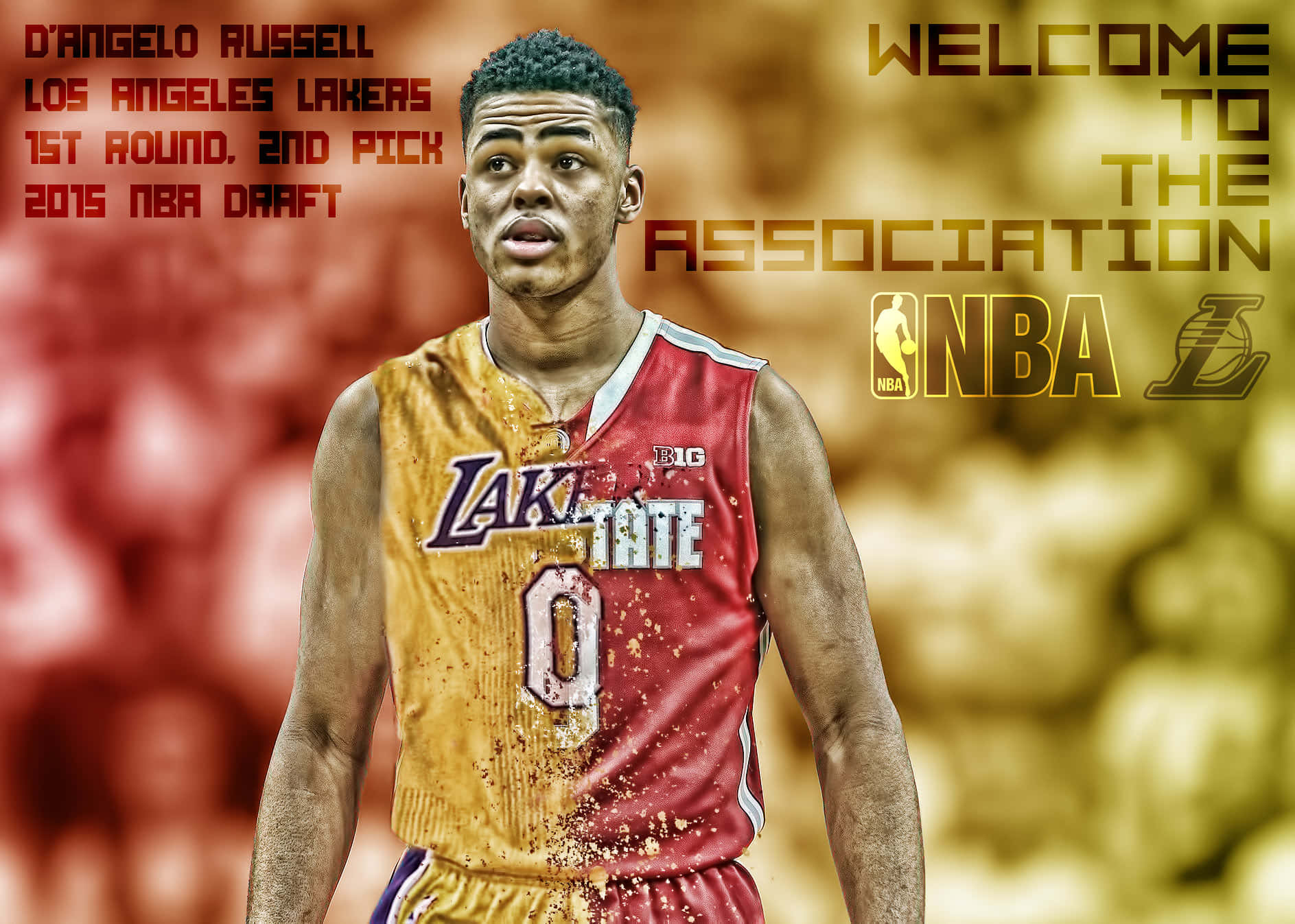 D'Angelo Russell Rojo y Amarillo Fondos de pantalla