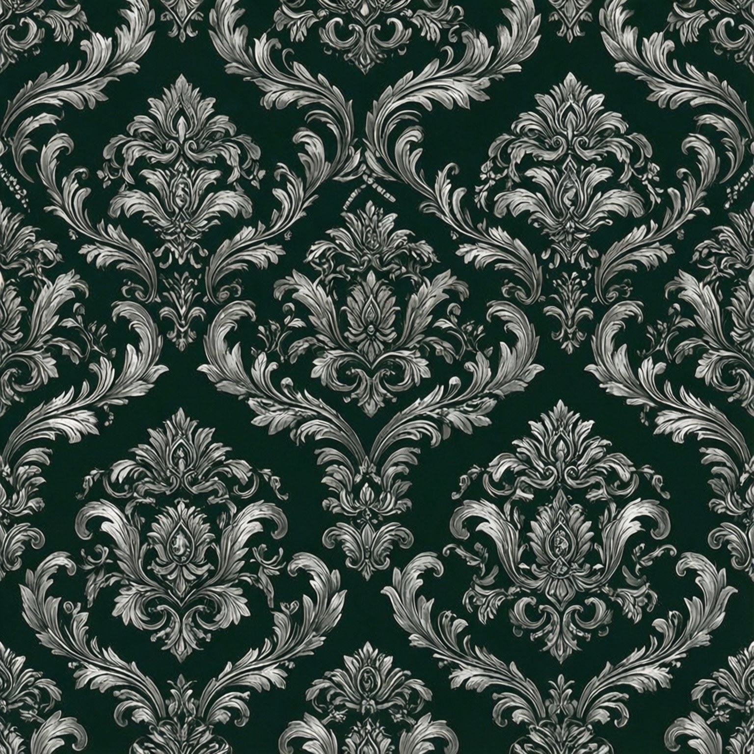 Damasco Verde Plata Fondos de pantalla