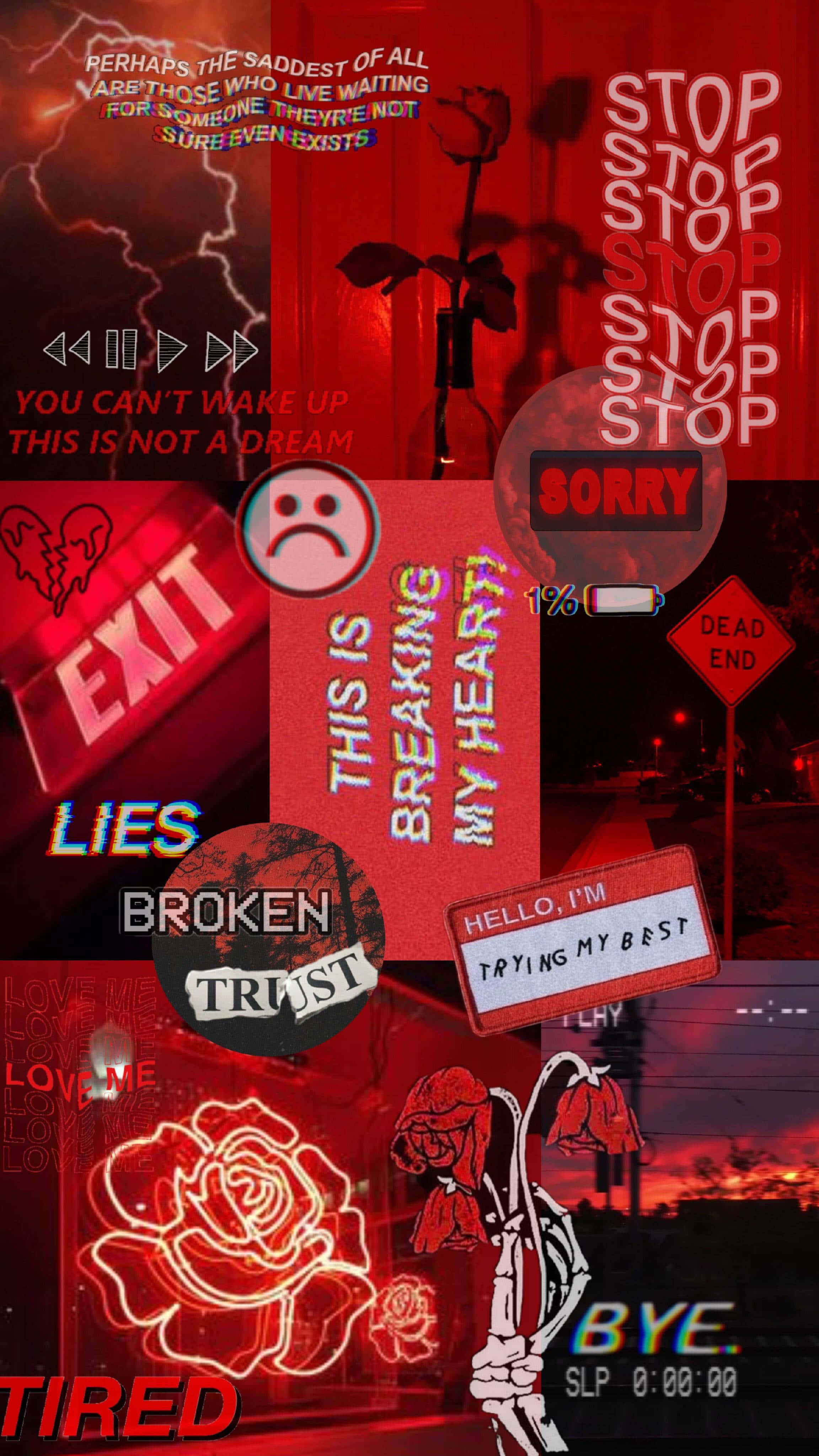 Declaraciones Tristes Estética Rojo Oscuro Fondos de pantalla