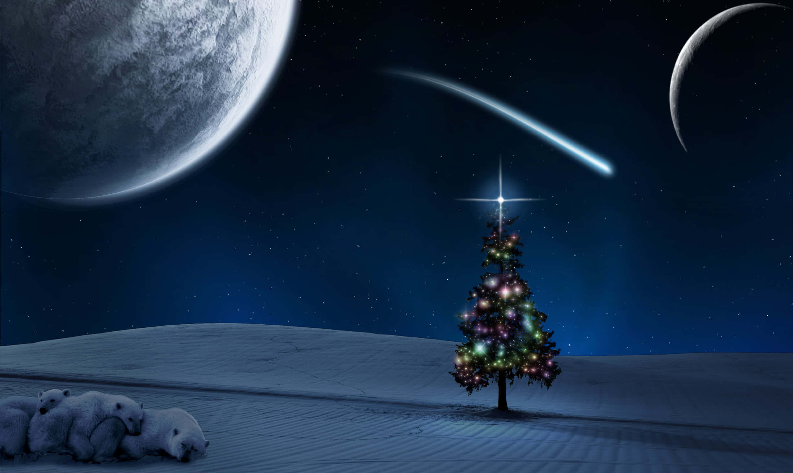 Decora tu árbol de Navidad con luces centelleantes y oropel para hacer que la temporada navideña sea aún más especial este año. Fondos de pantalla
