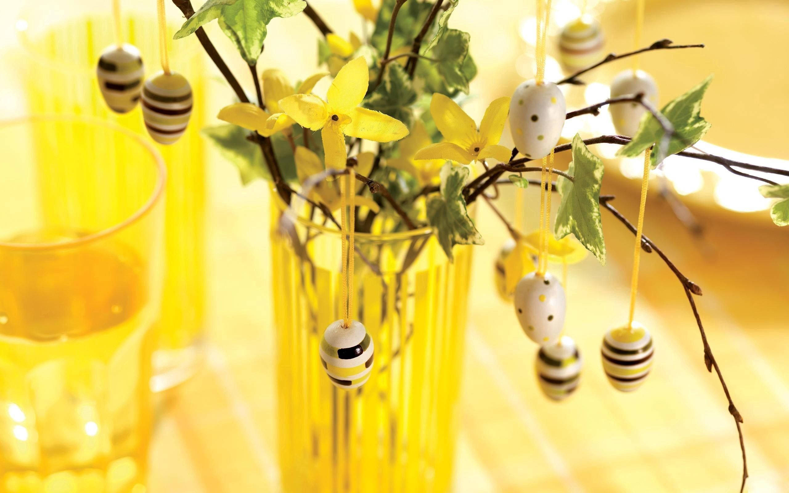 Decoración amarilla de Pascua Fondos de pantalla