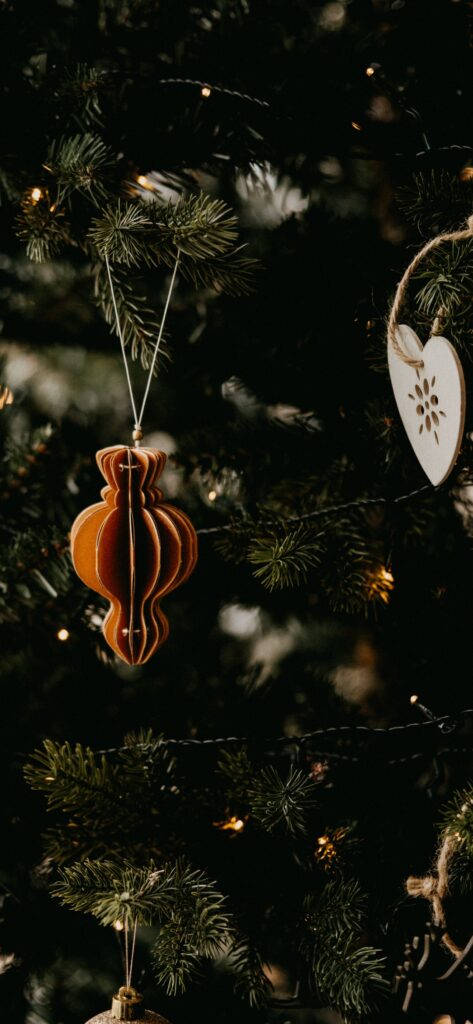 Decoraciones Colgantes de Árbol de Navidad Sencillas Fondos de pantalla