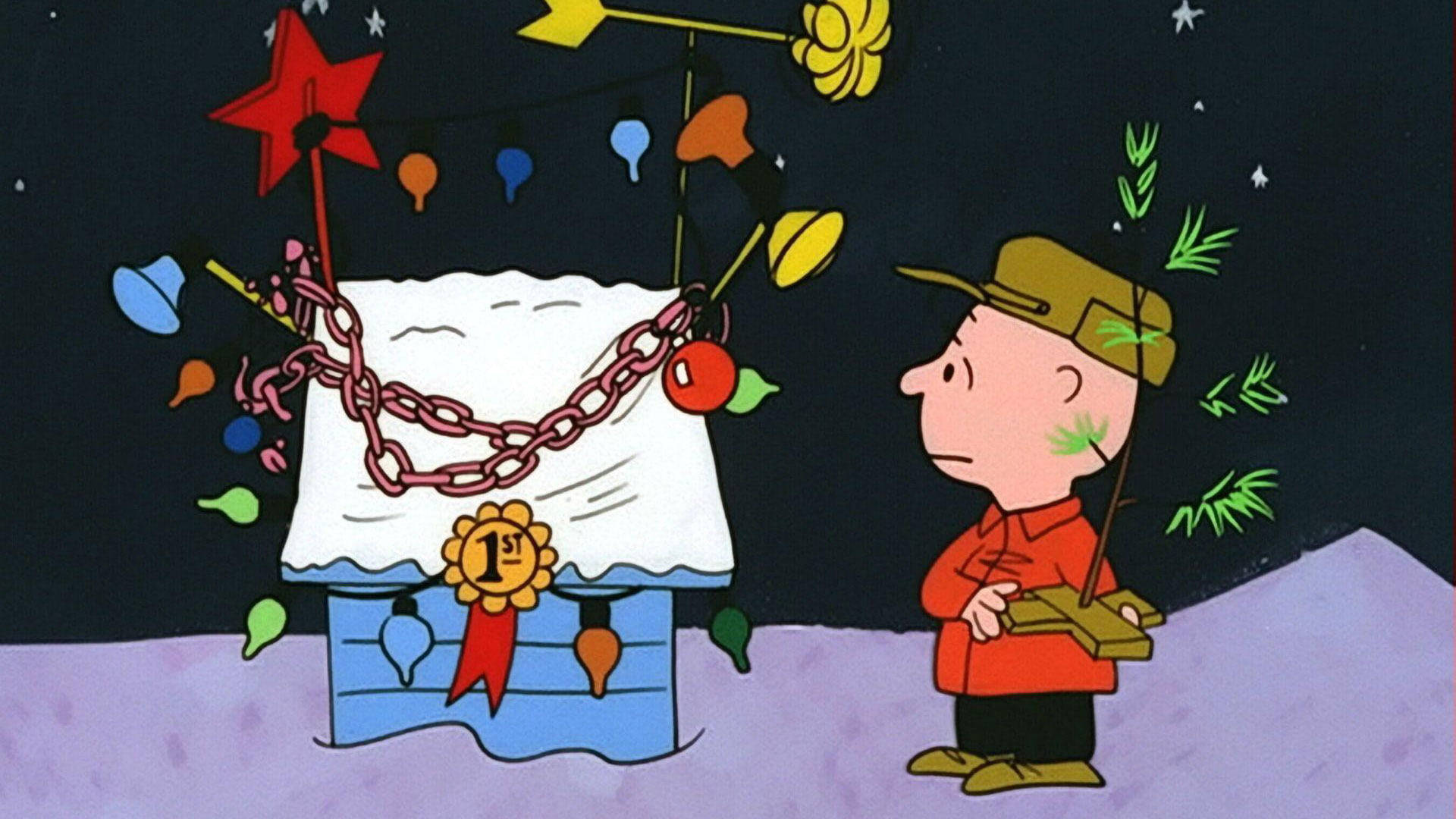 Decoraciones Navideñas de la Casa de Snoopy Fondos de pantalla