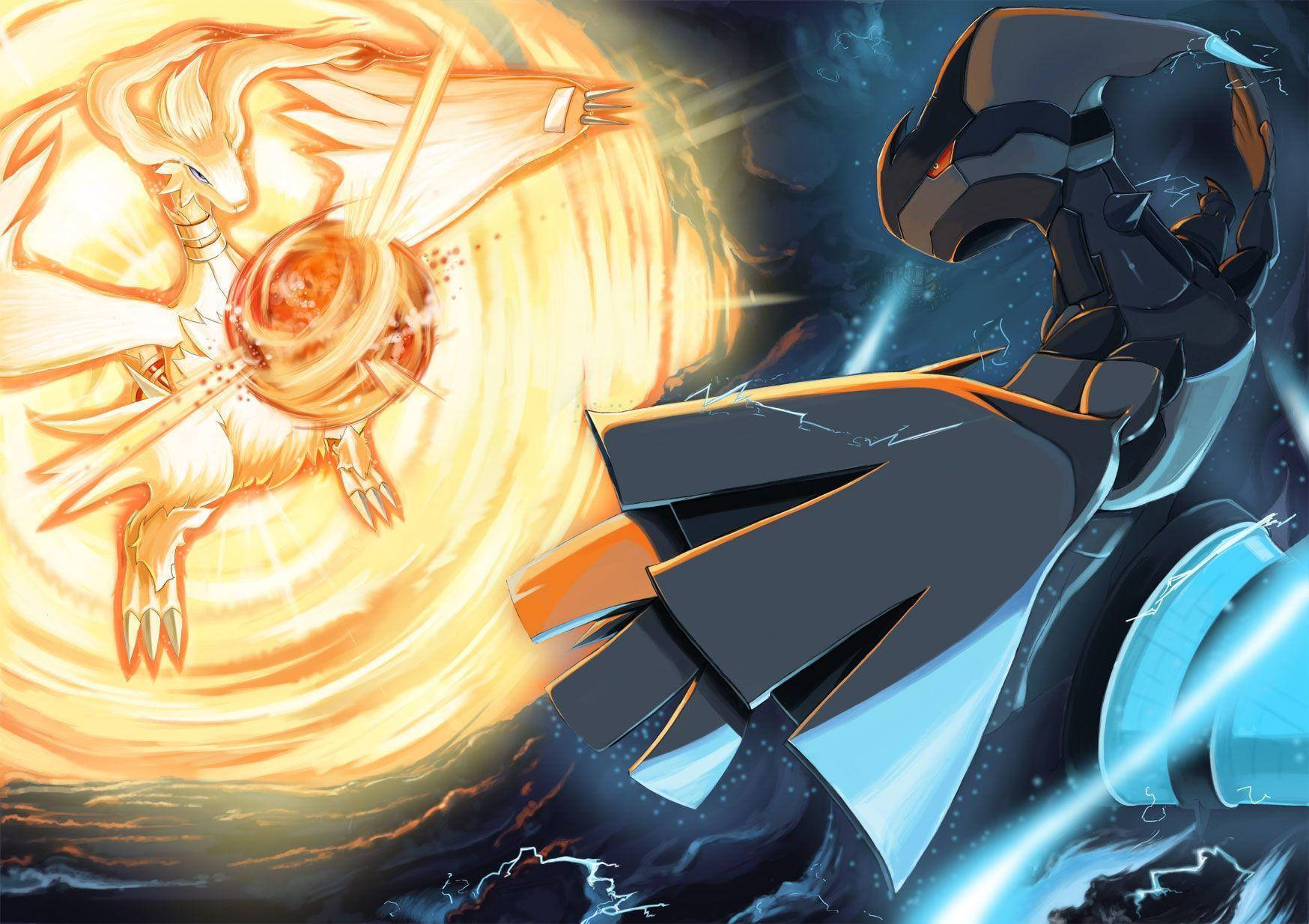 Defendiendo a Zekrom y Reshiram Brillante Fondos de pantalla
