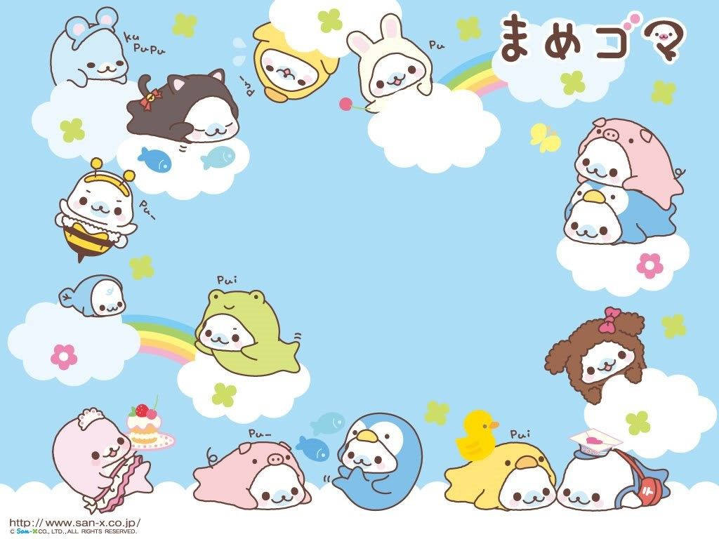 Deja volar tu imaginación con este alegre arcoíris de animales lindos Fondos de pantalla