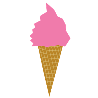 Delicia de verano de cono de helado rosa Fondos de pantalla