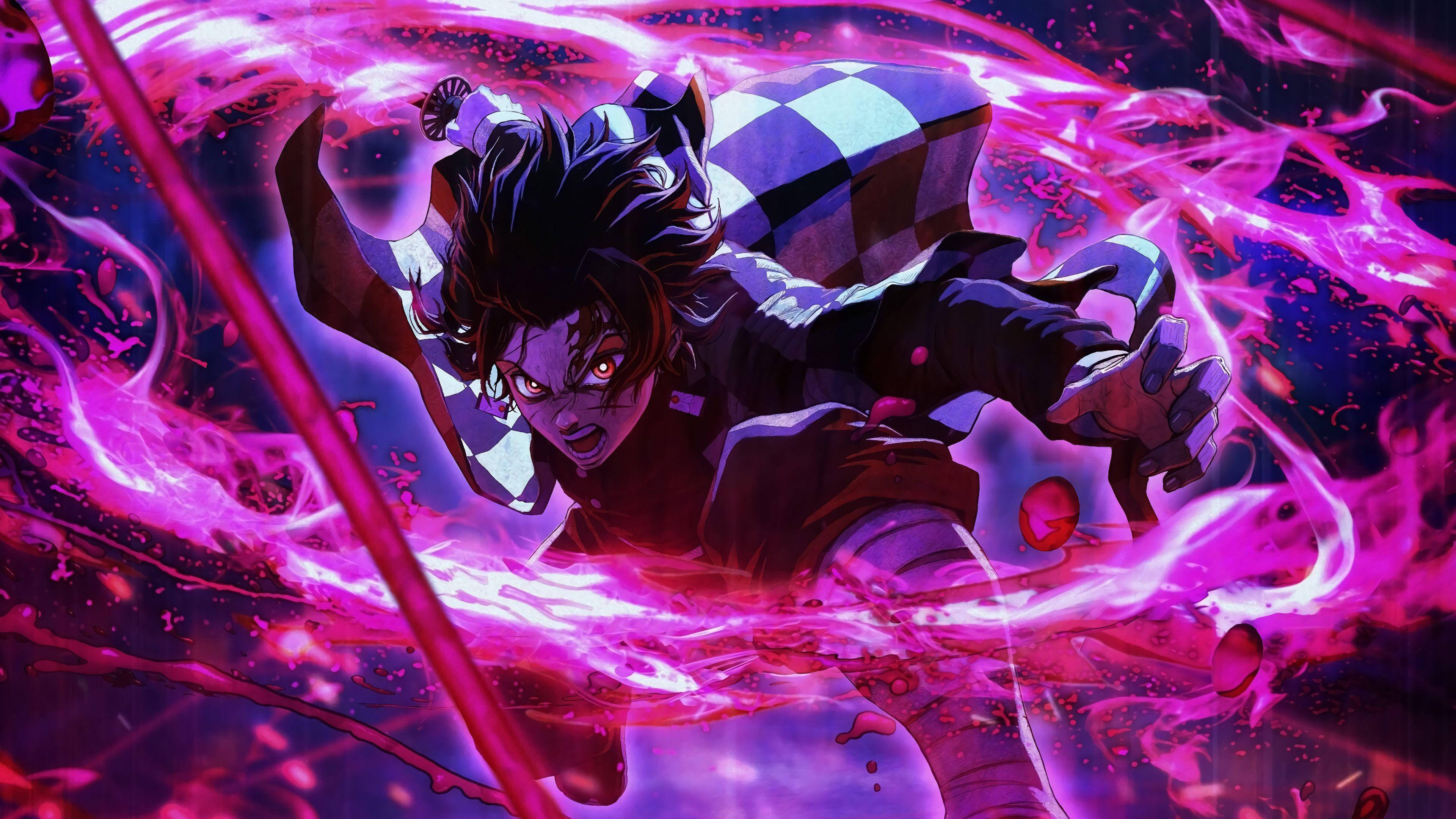 Demon Slayer 4K Tanjiro Fuego Fondos de pantalla