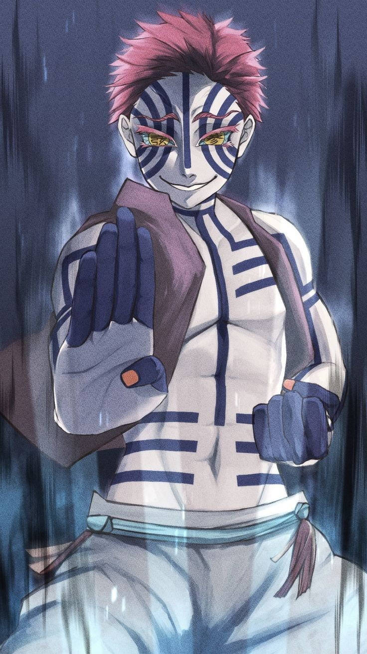 Demon Slayer Akaza Demonio Enloquecido por la Batalla Fondos de pantalla