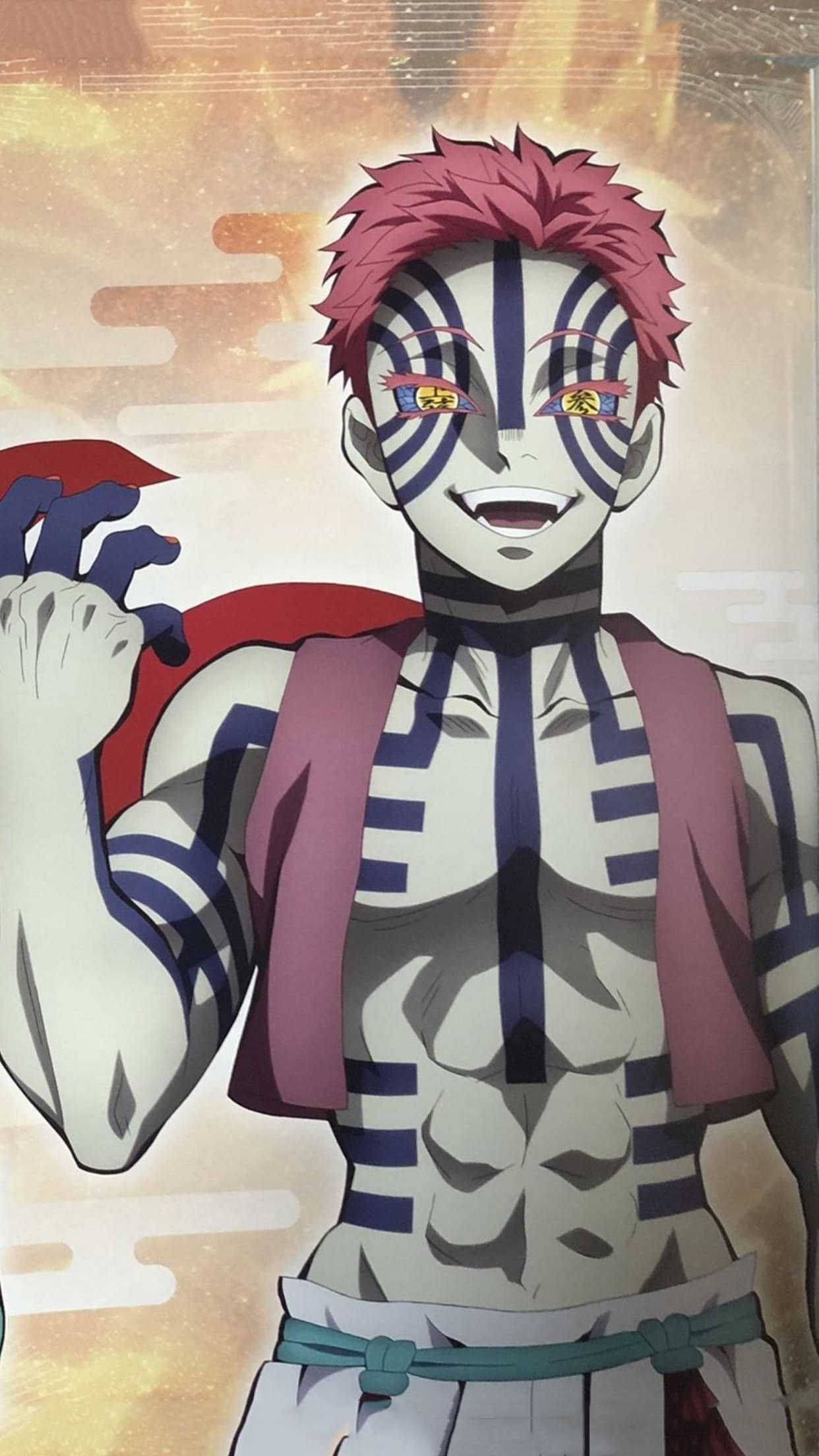 Demon Slayer Akaza Rango Superior Tres Fondos de pantalla