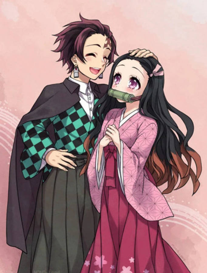 Demon Slayer Nezuko con su hermano Fondos de pantalla