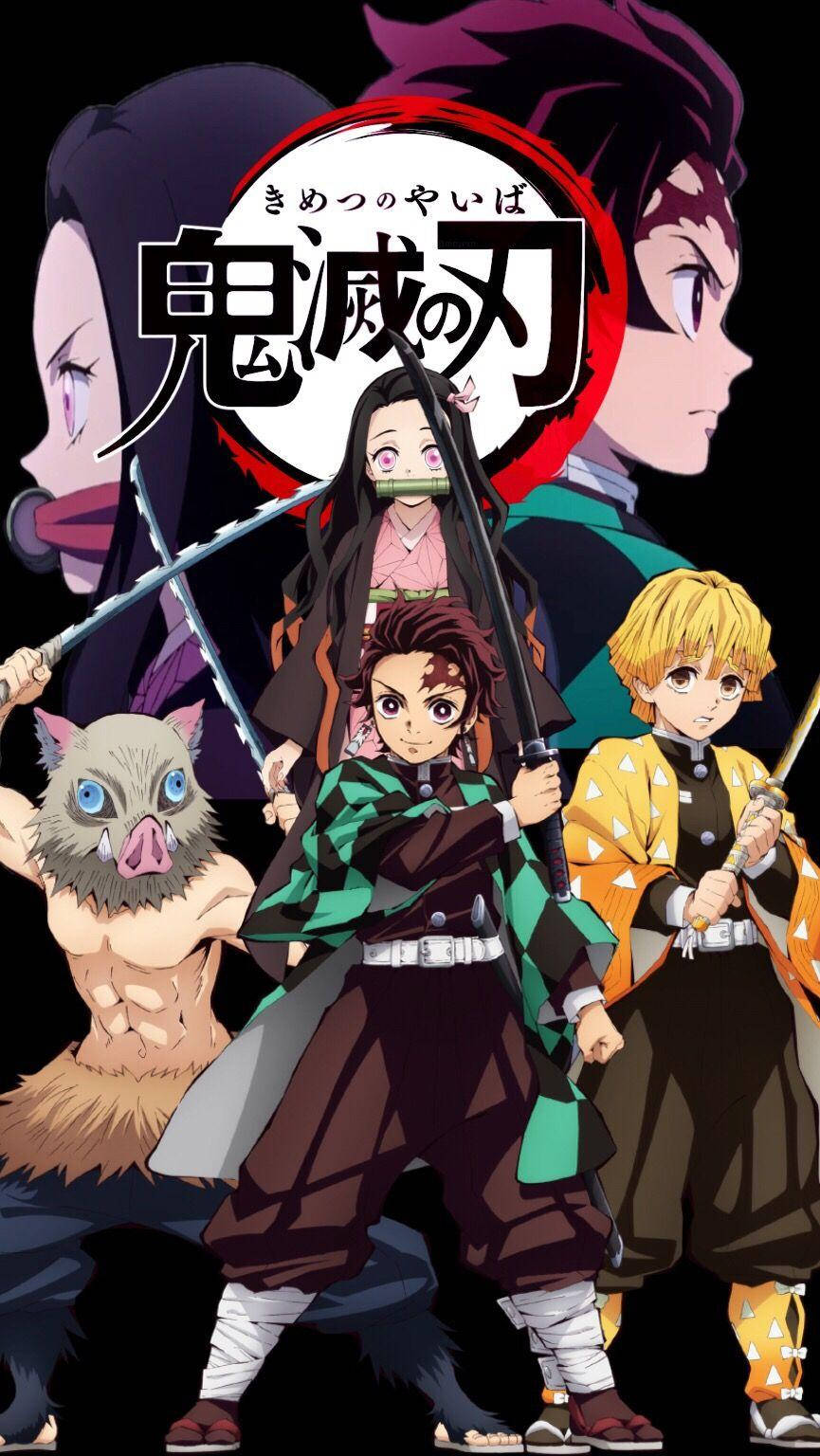 Demon Slayer Phone 4 Aliados Fondos de pantalla