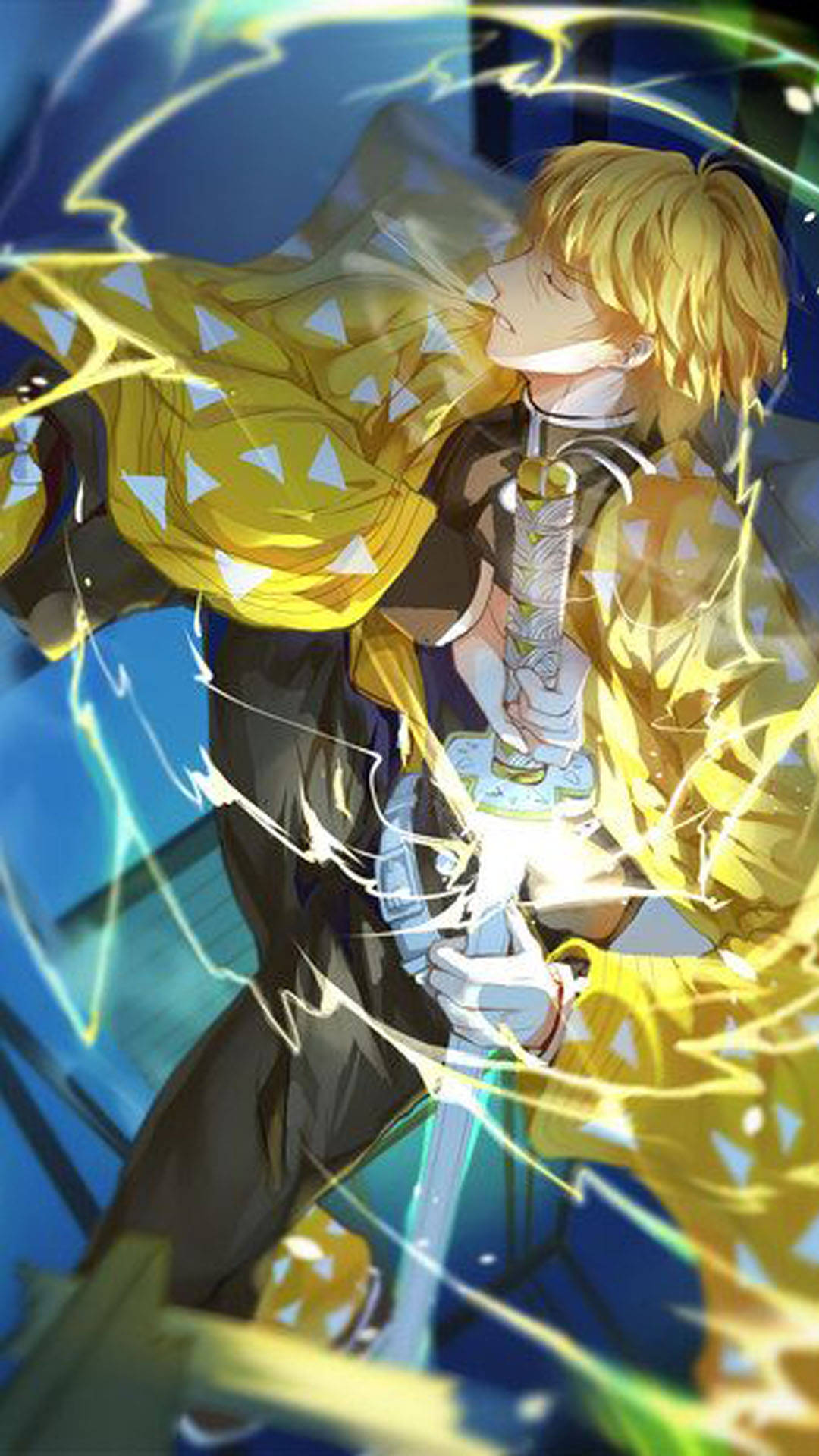 Demon Slayer Zenitsu Giro de Espada Fondos de pantalla