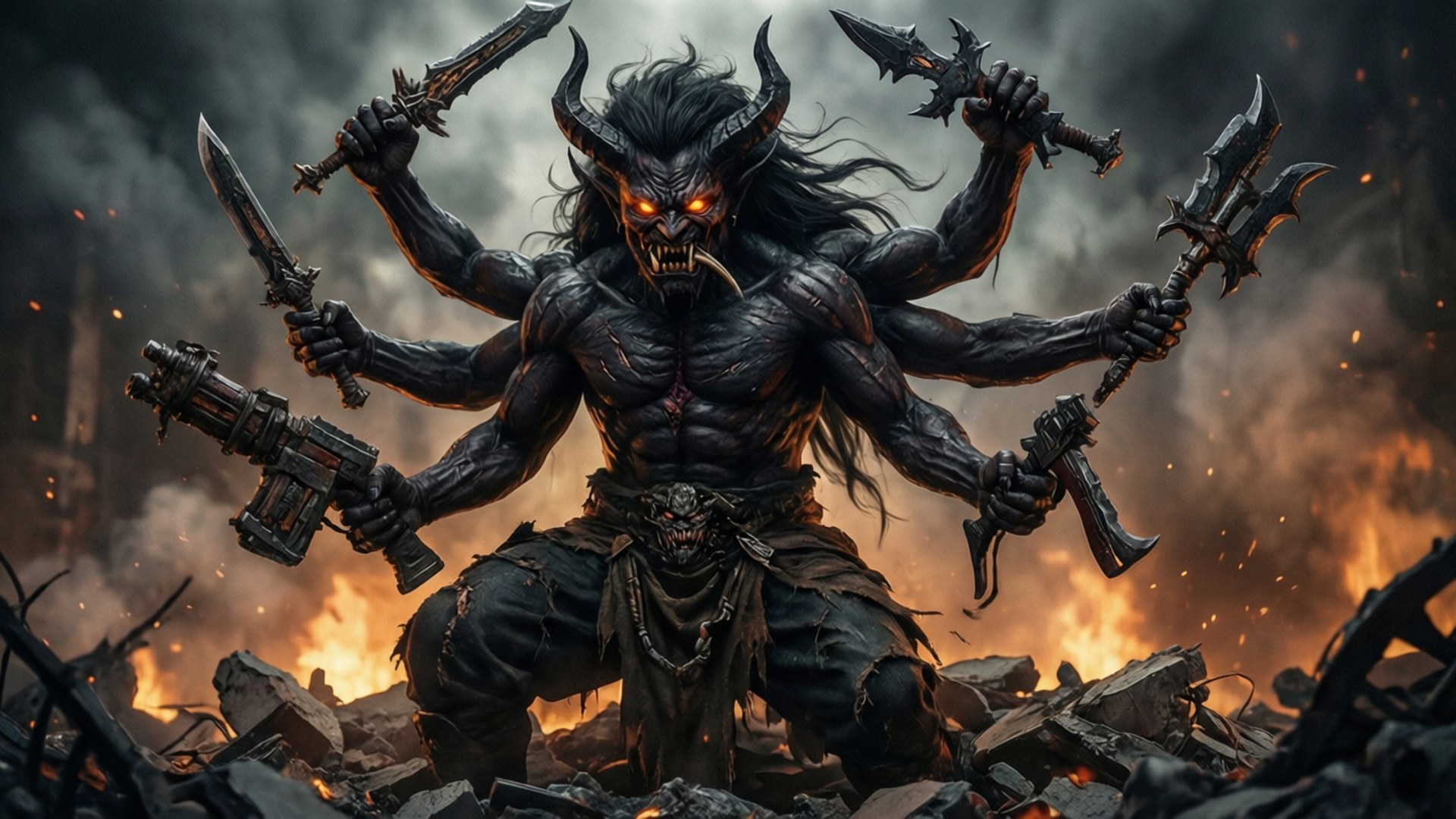 Demonio de Múltiples Brazos Fondos de pantalla
