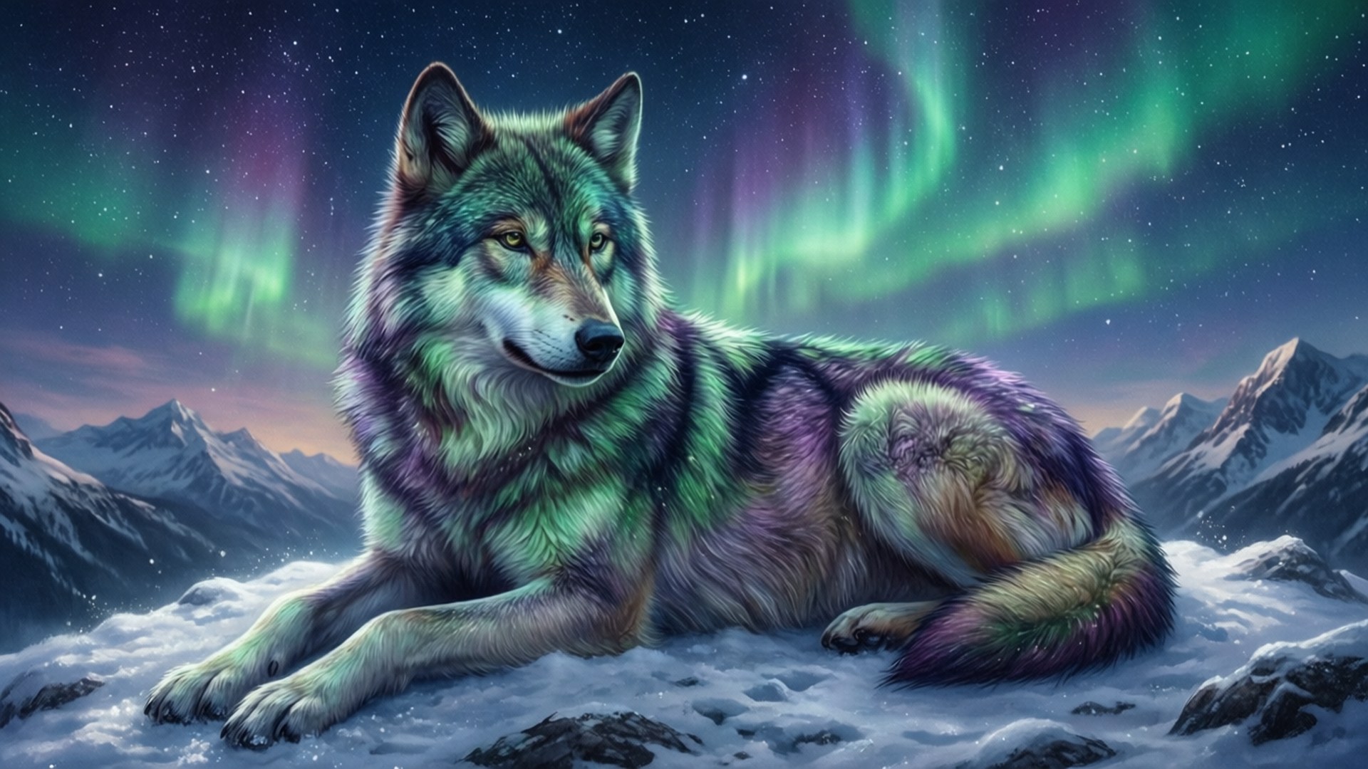Descanso del Lobo Aurora Fondos de pantalla