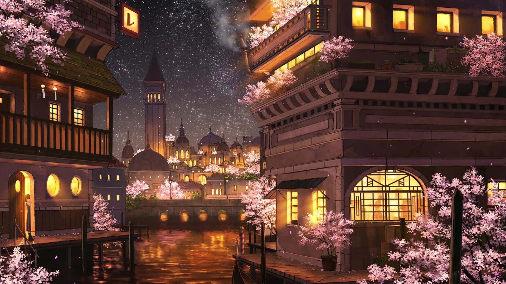 Descubre la cautivadora belleza de Anime City. Fondos de pantalla