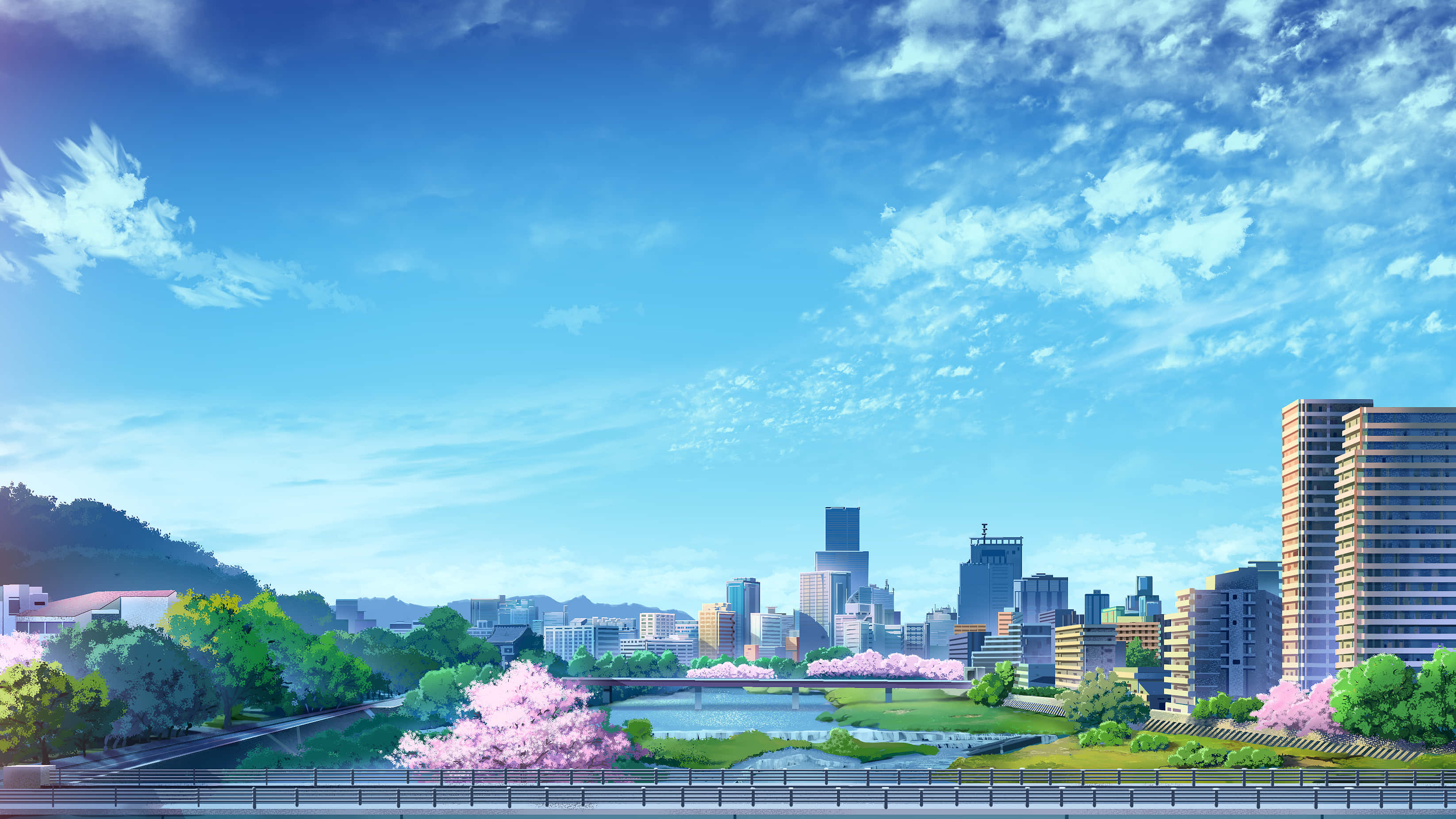 Descubre la mágica y vibrante Ciudad Anime, ¡disponible para que todos la exploren! Fondos de pantalla
