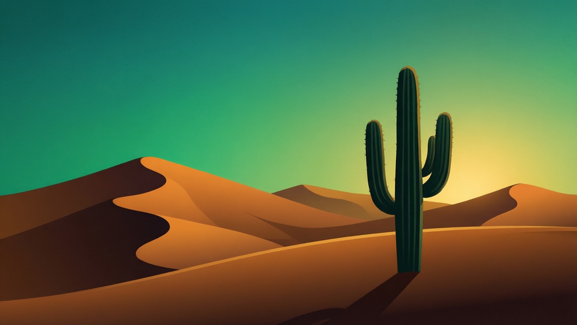 Desierto Cielo Verde Fondos de pantalla