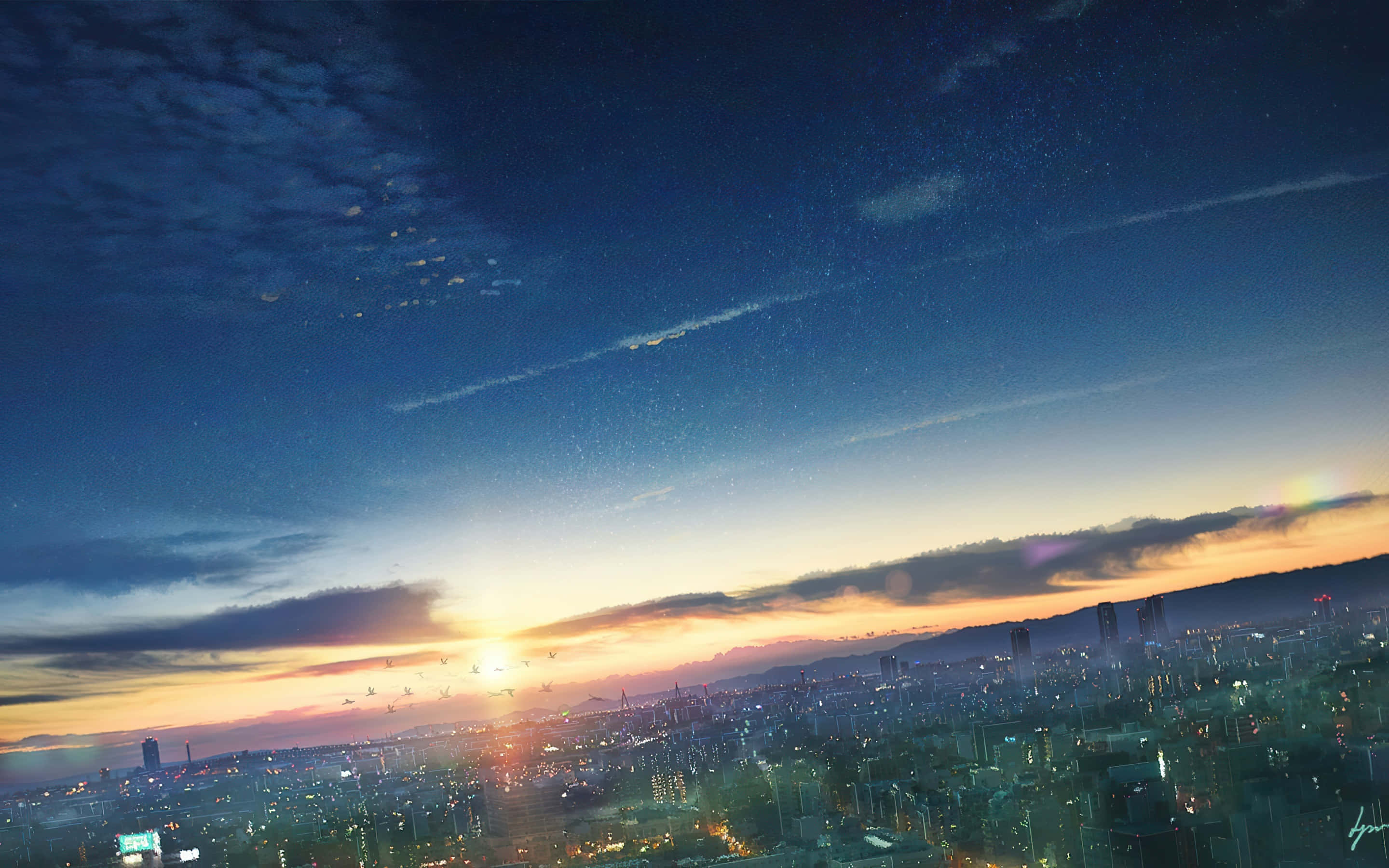 Despierta a la Magia de la Ciudad Anime Fondos de pantalla