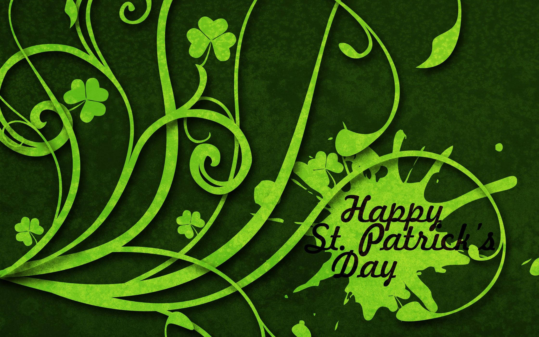 Día de San Patricio con salpicadura de pintura verde Fondos de pantalla