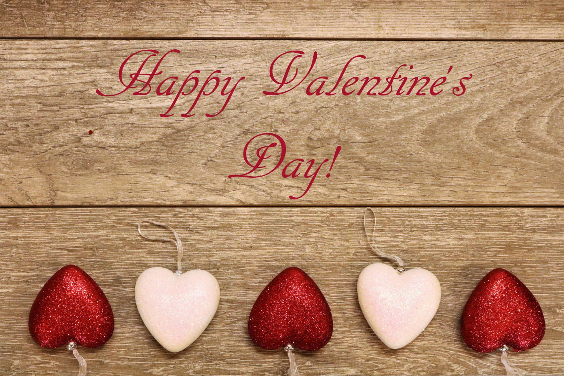 Día de San Valentín Rústico Blanco y Rojo Fondos de pantalla