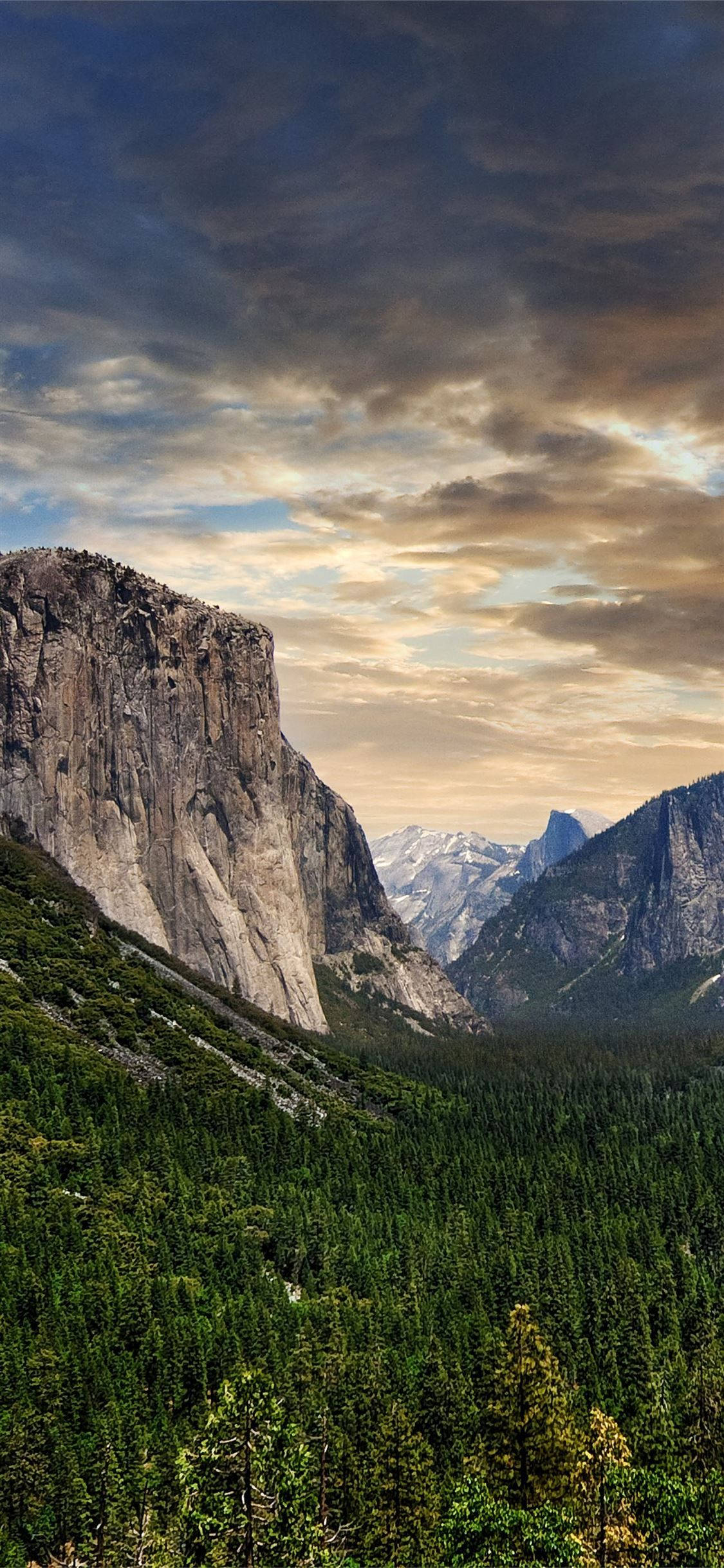 Día Nublado en Yosemite iPhone Fondos de pantalla