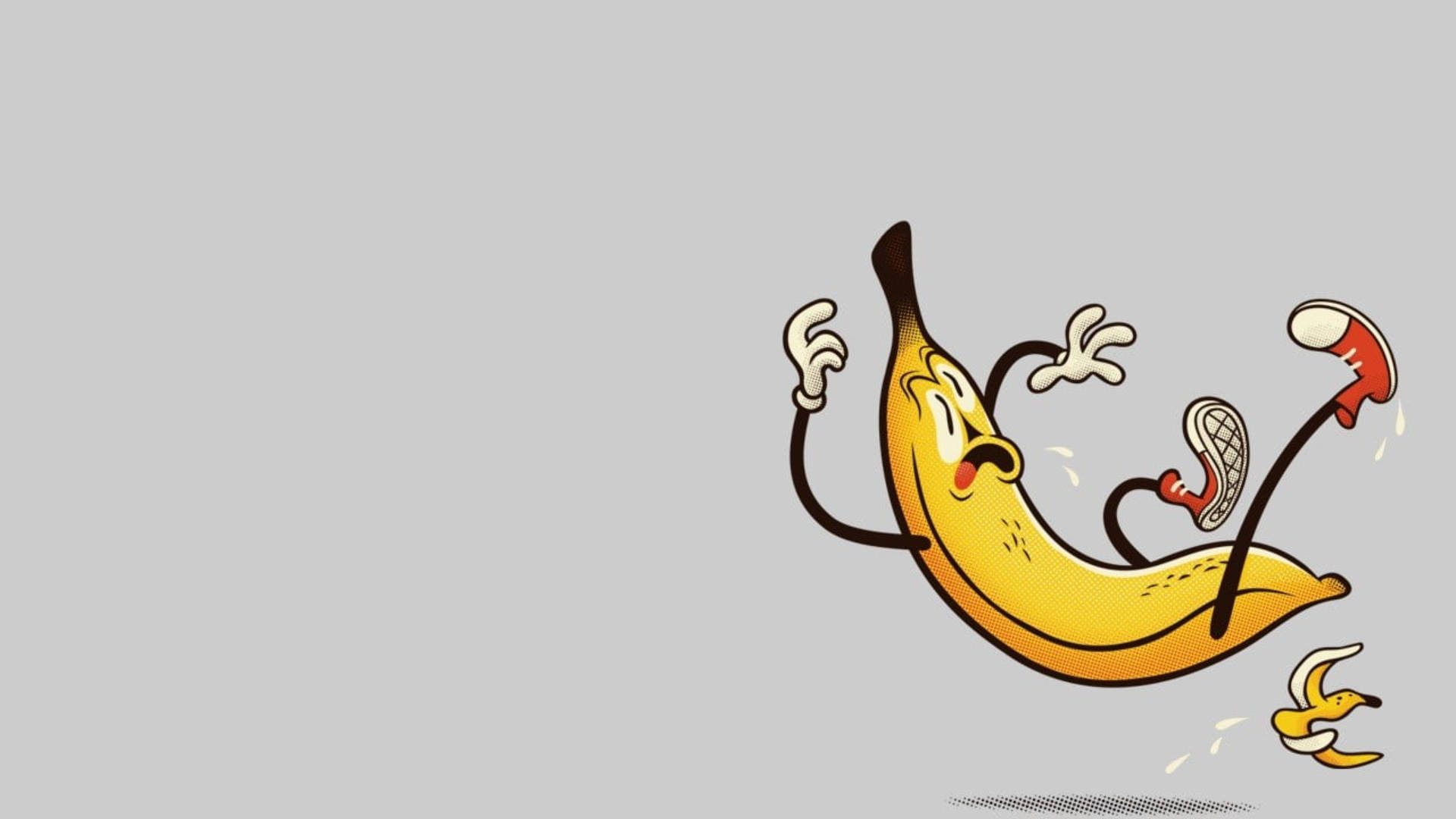 Dibujo Animado de Plátano Resbalando Fondos de pantalla