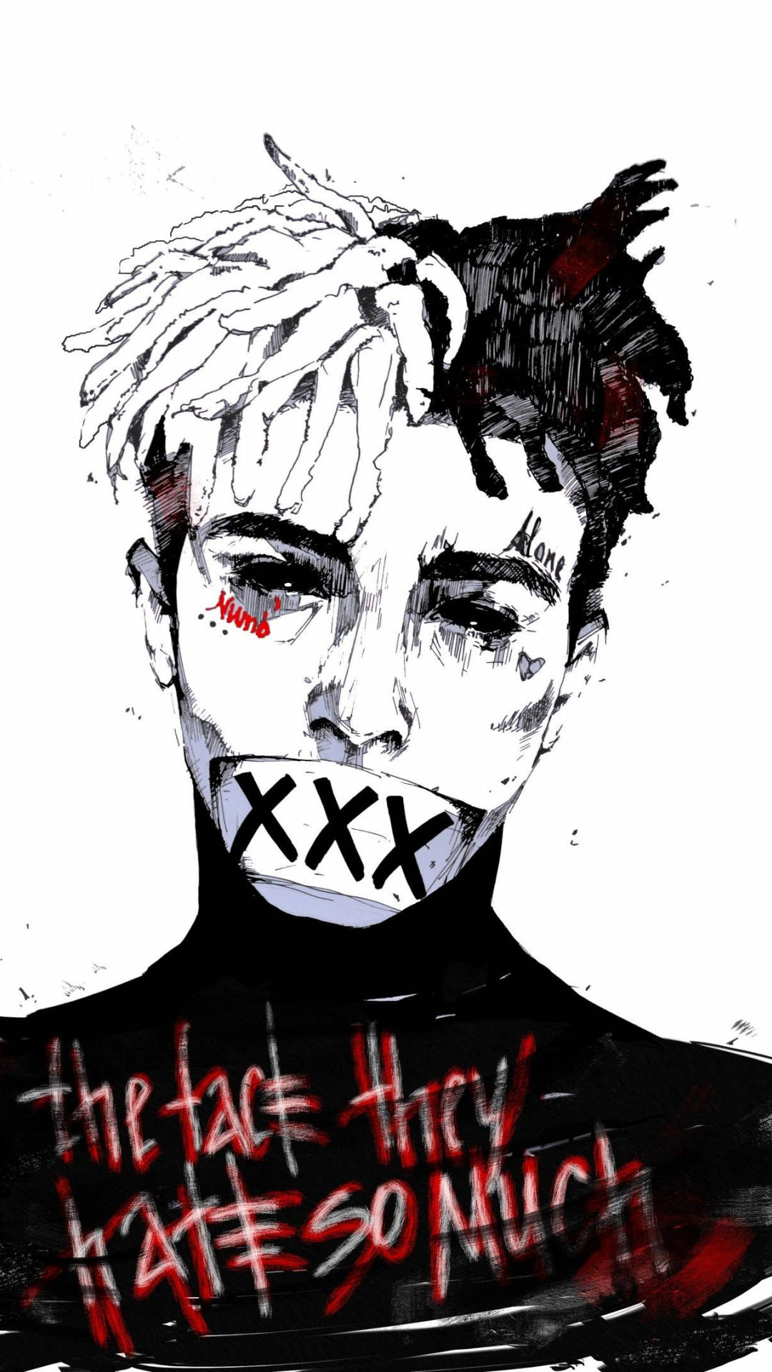 Dibujo anime de Xxxtentacion Fondos de pantalla