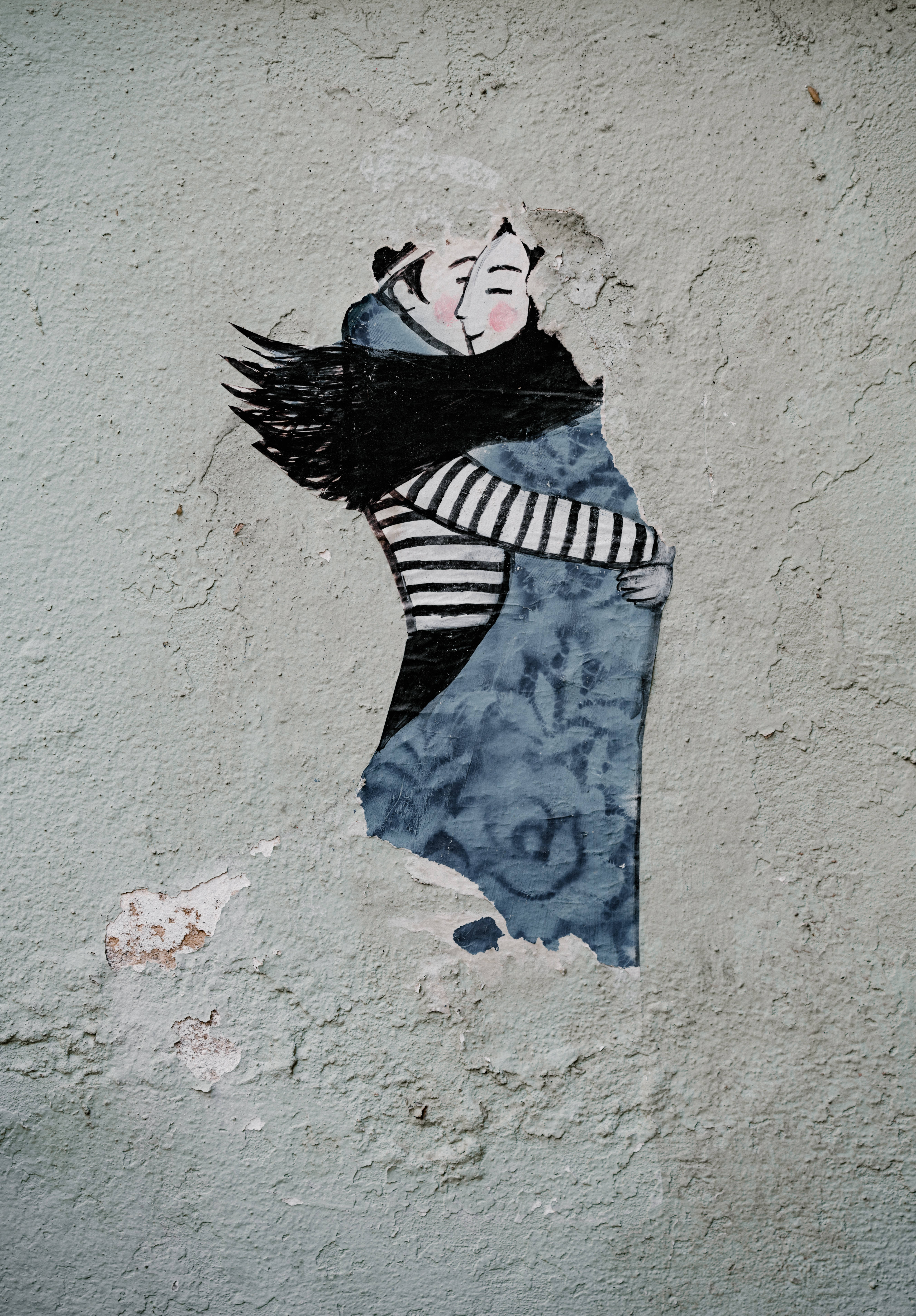 Dibujo de Amor de Pareja en la Pared Fondos de pantalla