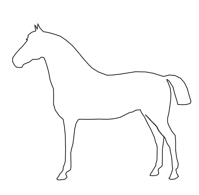 Dibujo de caballo en línea simple Fondos de pantalla