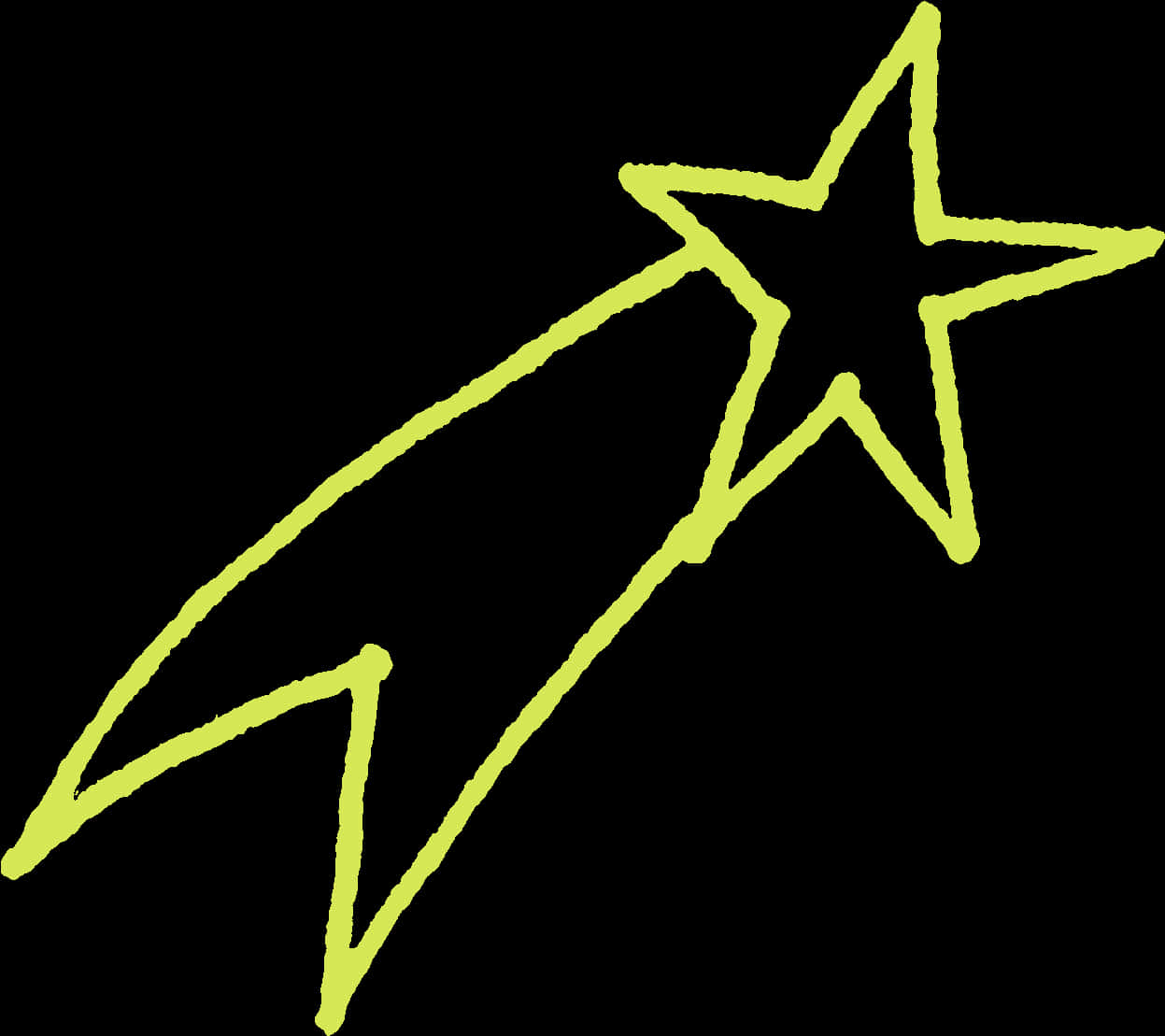 Dibujo de estrella fugaz amarillo neón Fondos de pantalla