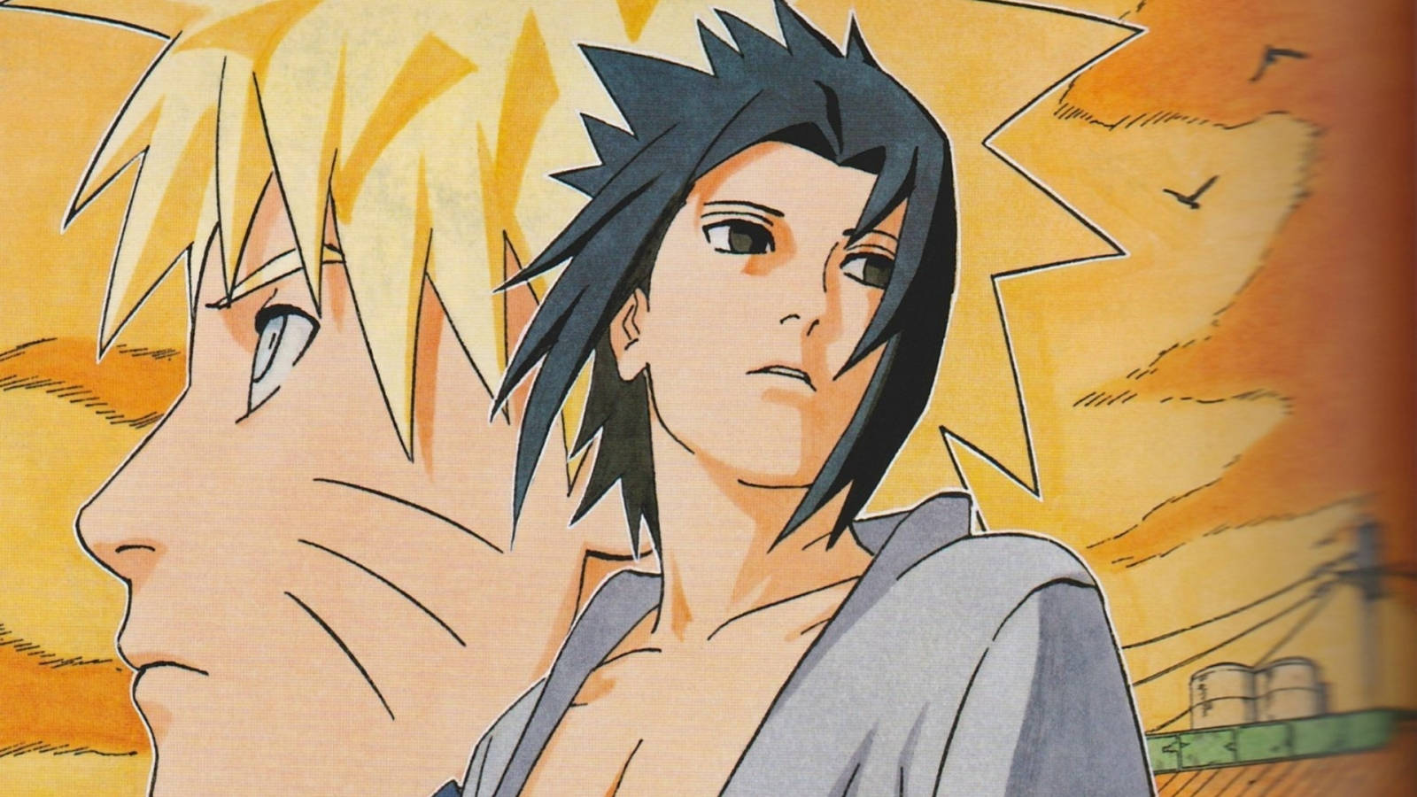 Dibujo de Naruto y Sasuke Fondos de pantalla