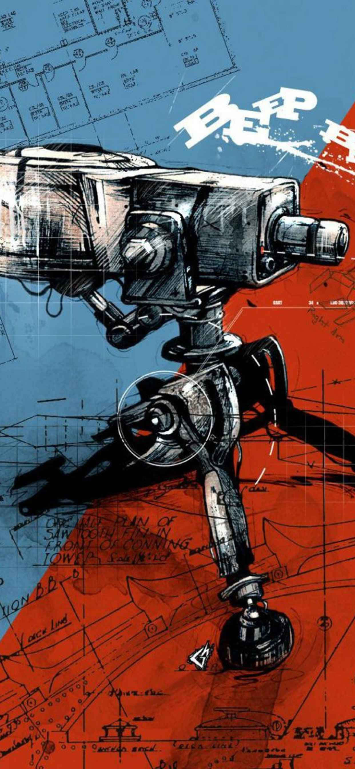 Dibujo de un arma sobre un plano Fondos de pantalla