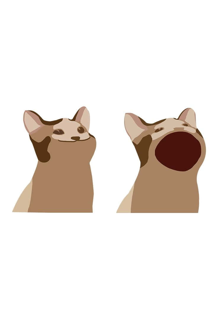 Dibujo de un gato maldito y lindo Fondos de pantalla