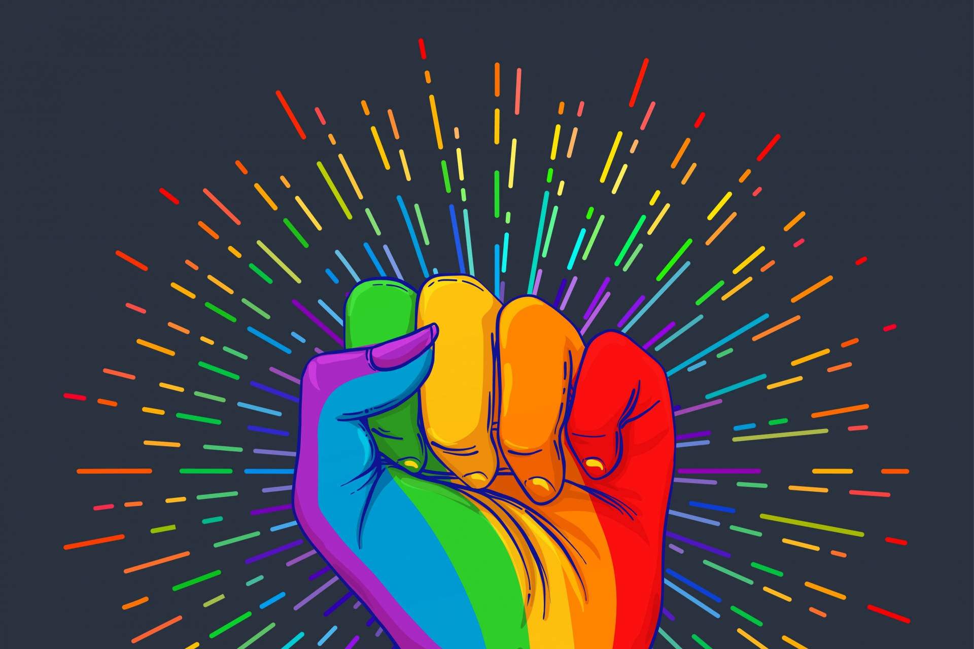 Dibujo del Puño del Orgullo El Amor es Amor Fondos de pantalla