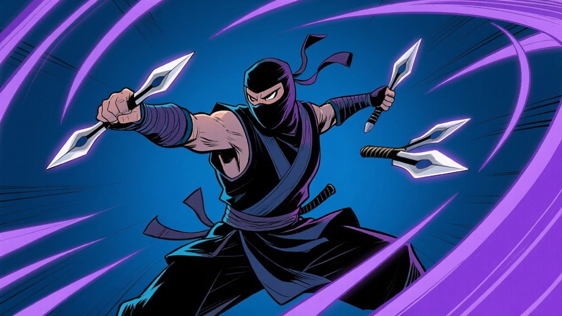 Dibujo Genial de Ninja en Acción Fondos de pantalla