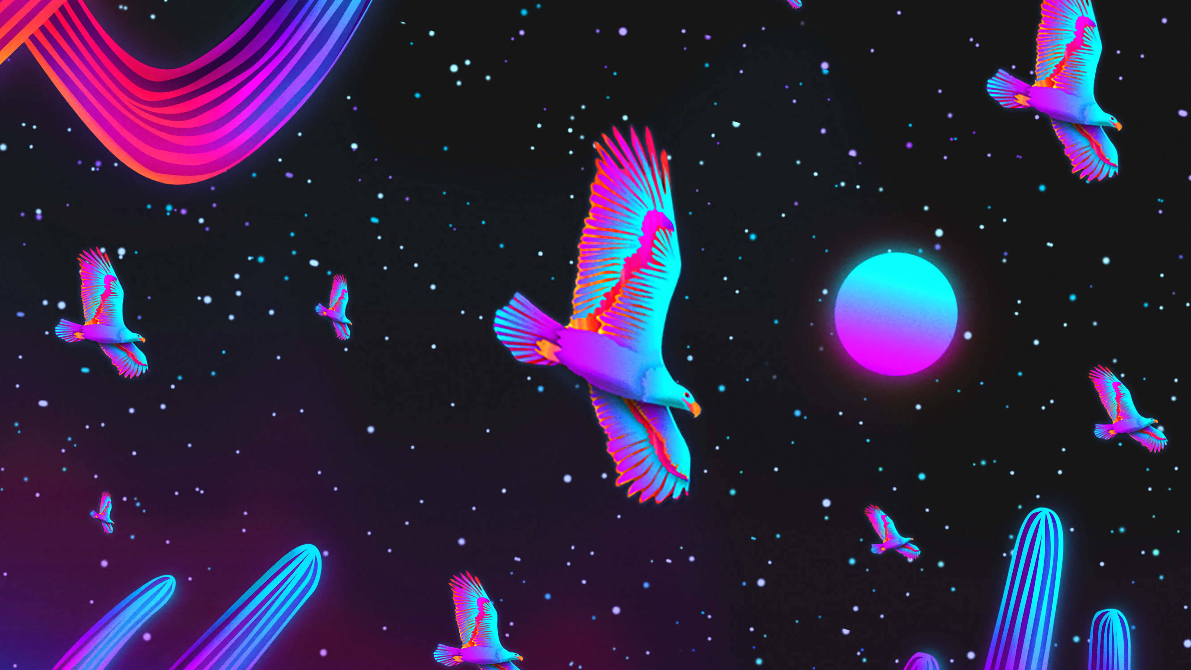 Dibujo Genial de Aves Digital Fondos de pantalla