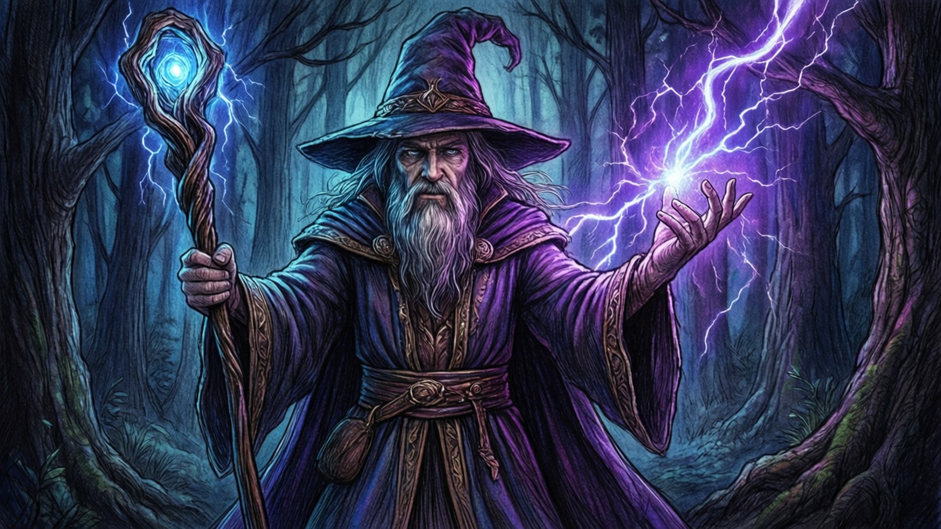 Dibujo Genial de Mago Relámpago Fondos de pantalla