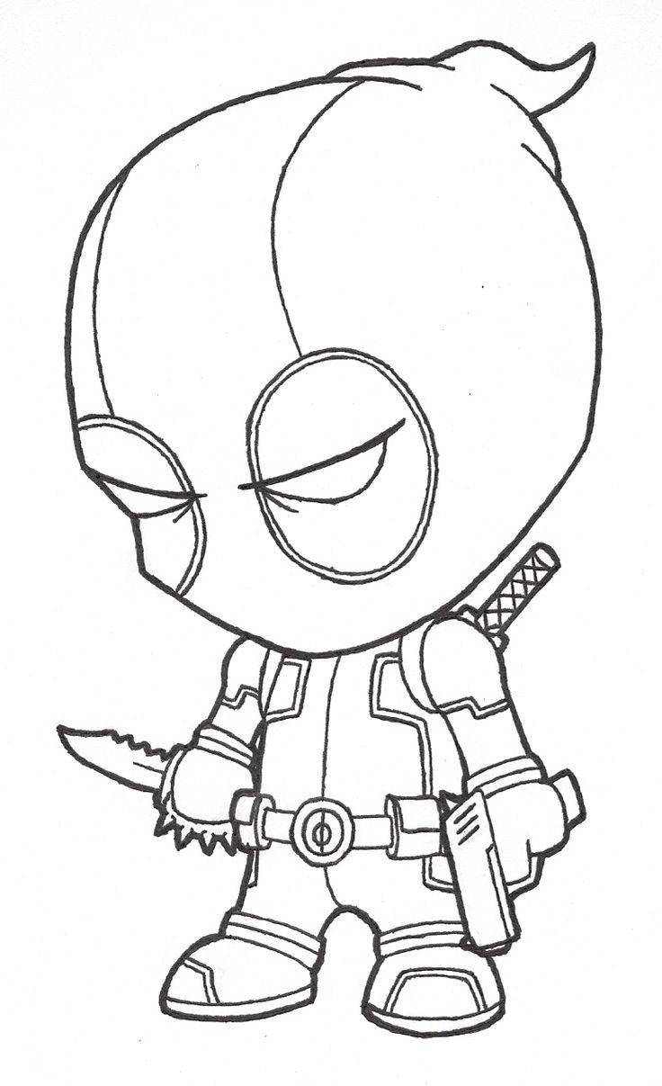 Dibujo Genial de Deadpool Chibi Fondos de pantalla